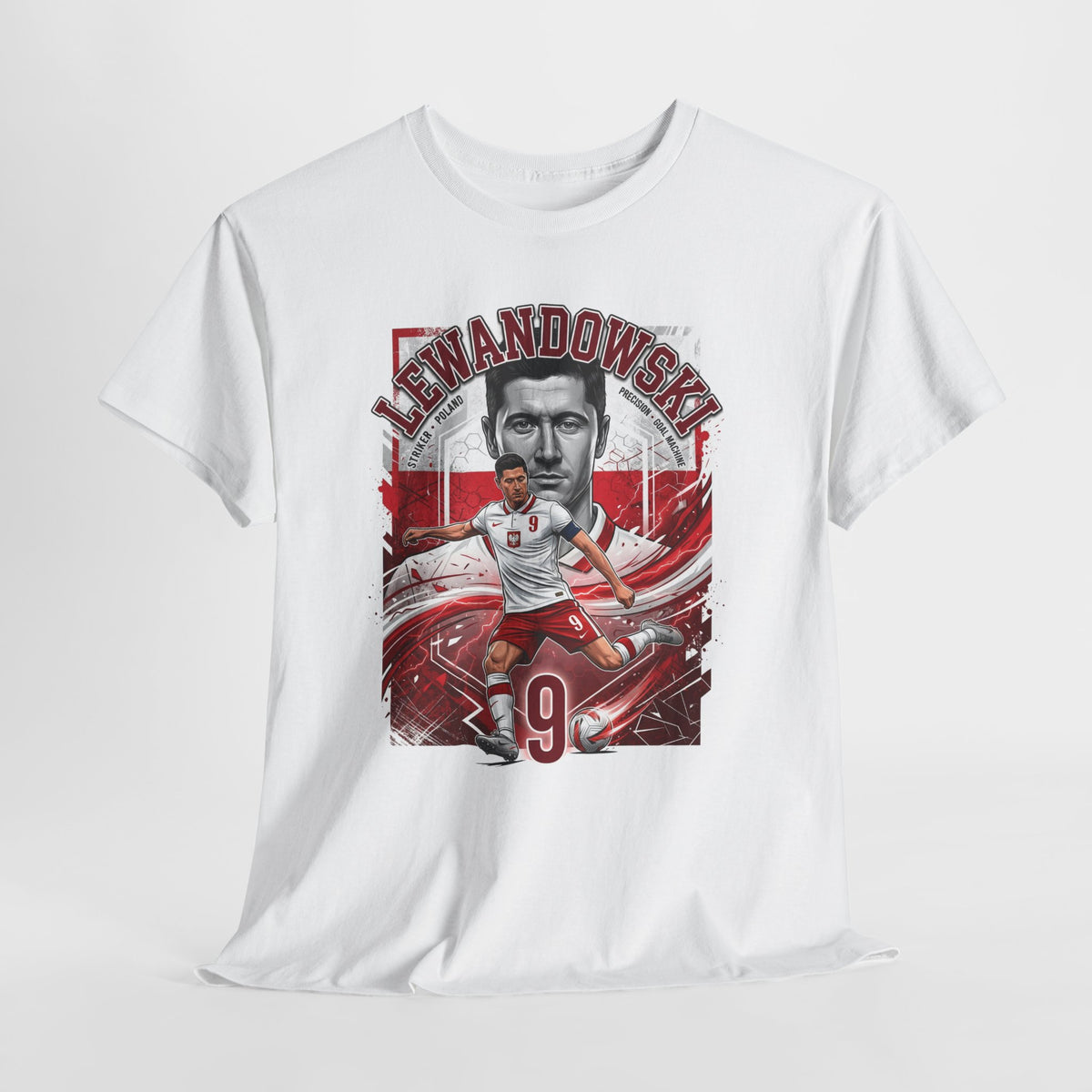 Lewandowski #9 – Poland Goal Machine T-Shirt