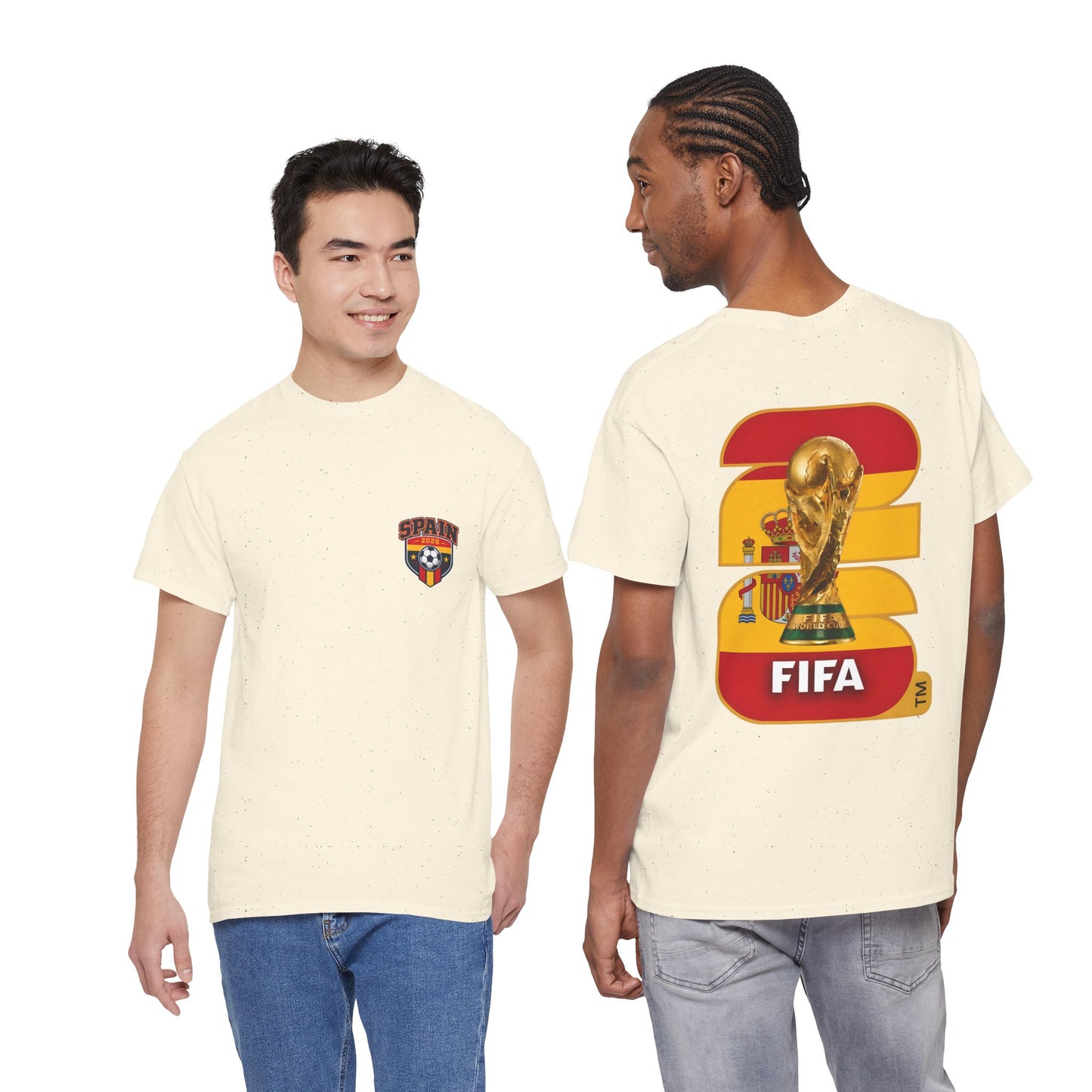 Spain 2026 FIFA World Cup Fan Edition – Front Crest & Championship Back Graphic T-Shirt