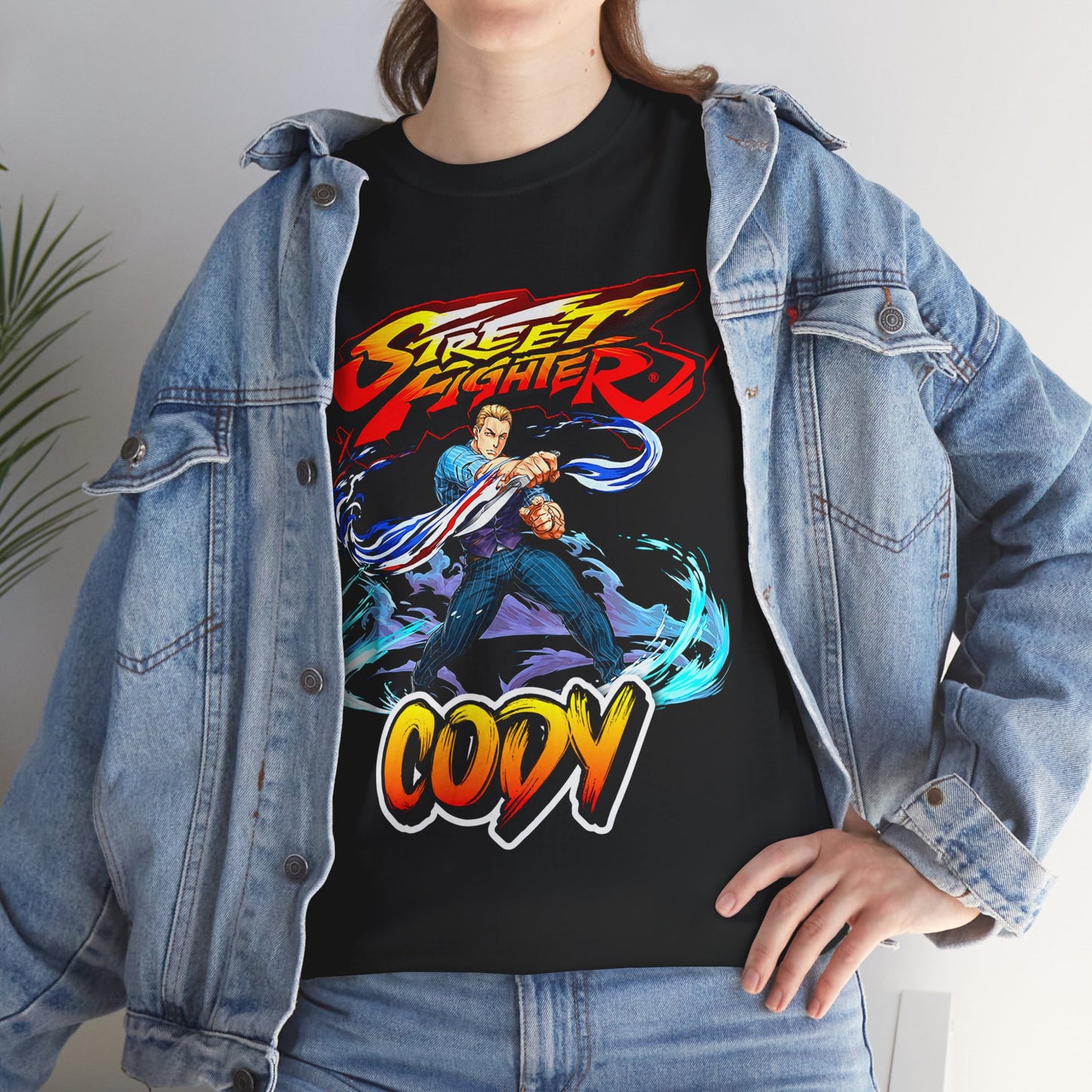 Cody Street Fighter Combat Pose T-shirt