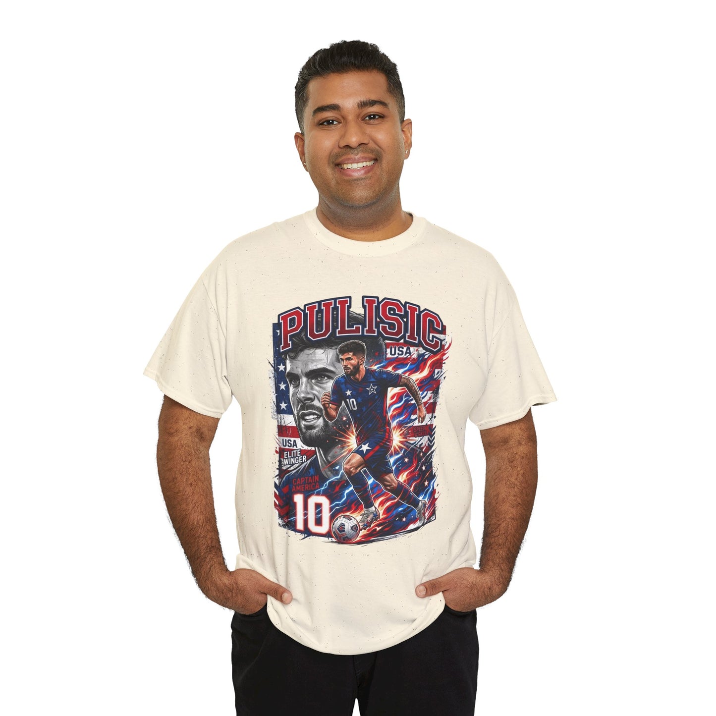 Pulisic #10 – Captain America’s Fire T-Shirt