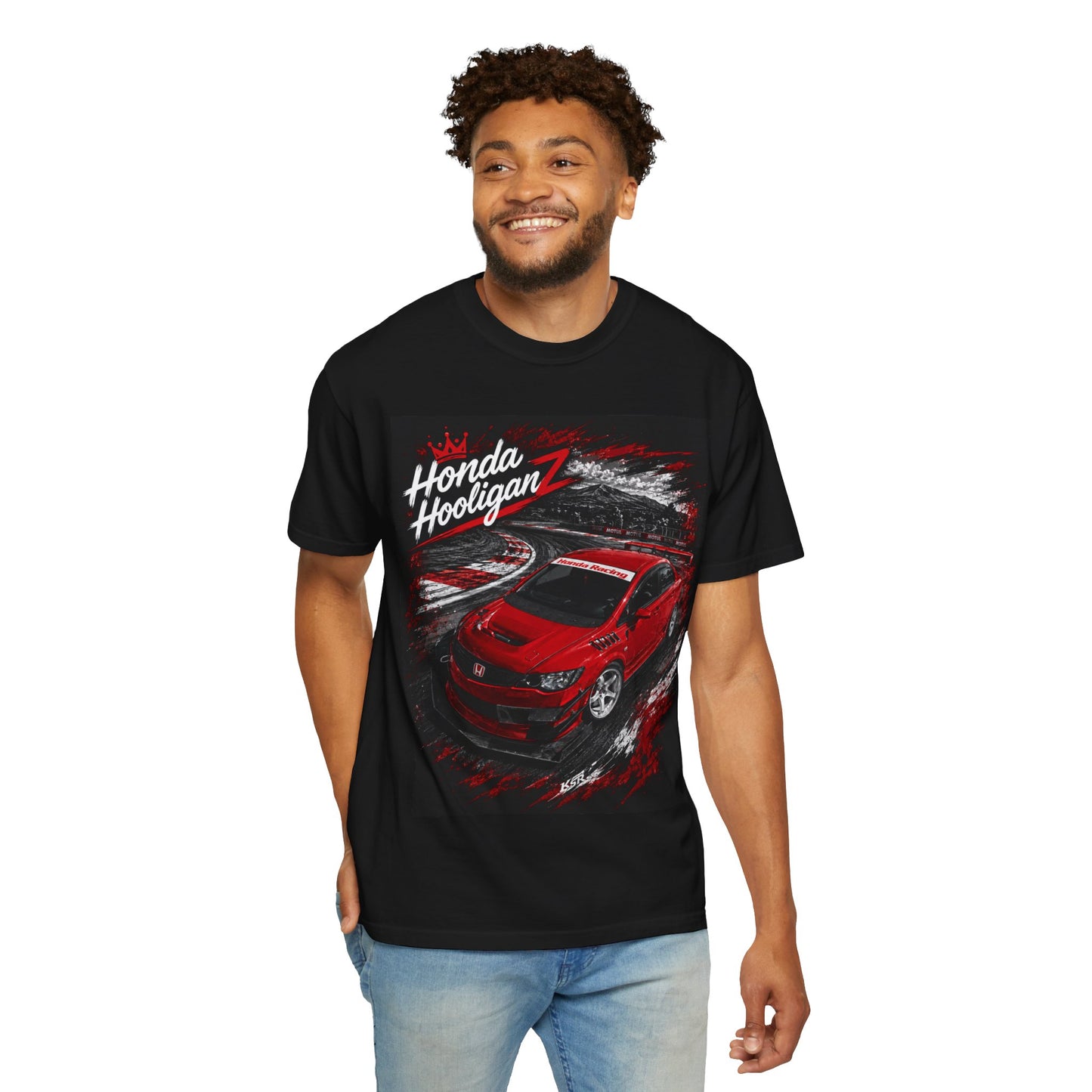 Honda HooliganZ T-Shirt — Red Sports Car Racing Graphic Tee