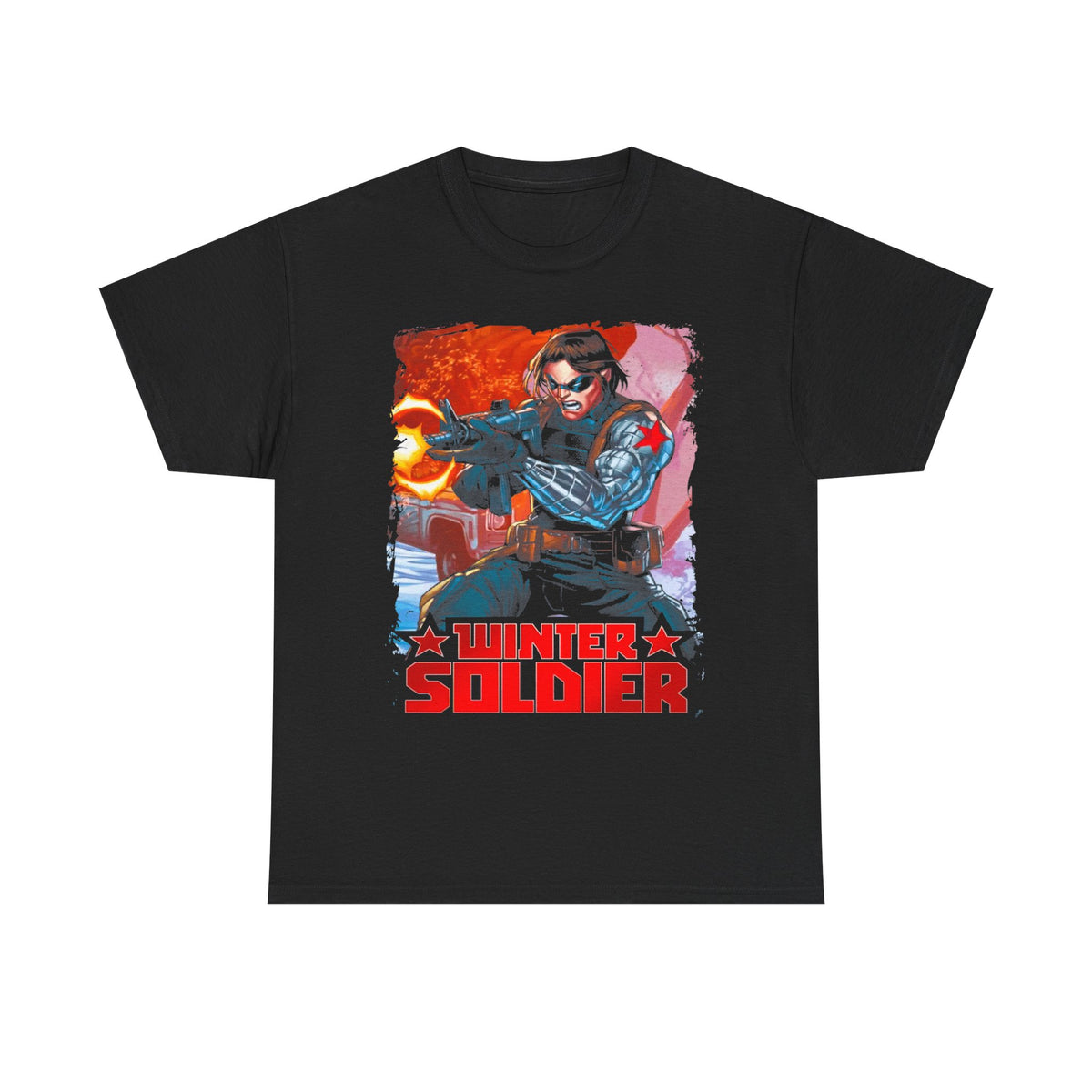 Winter Soldier Graphic Tee – Retro Action Movie Style T-Shirt