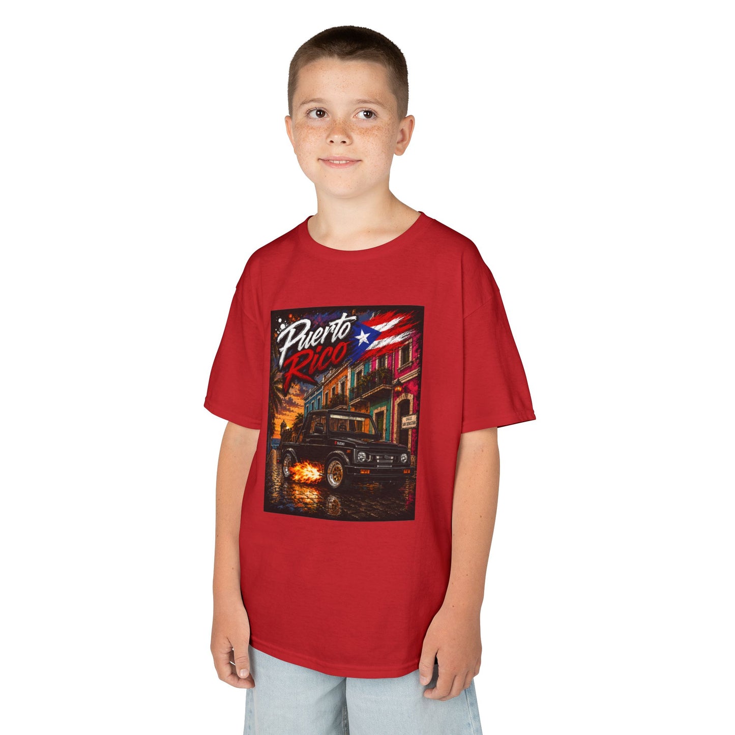 Kids T-Shirt — Puerto Rico Retro Night Street Scene Tee