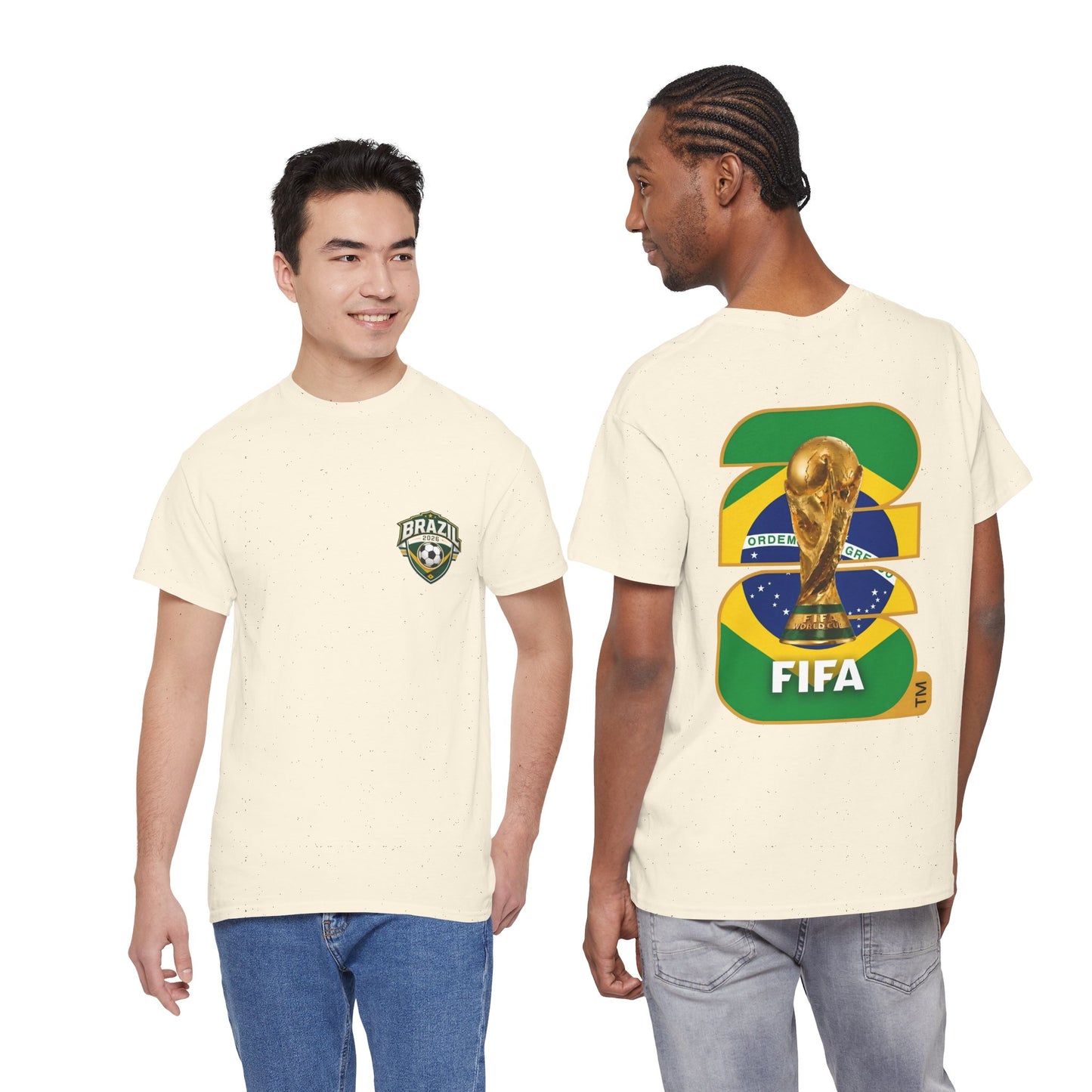Brazil 2026 FIFA World Cup Fan Edition – Front Crest & Championship Back Graphic T‑Shirt