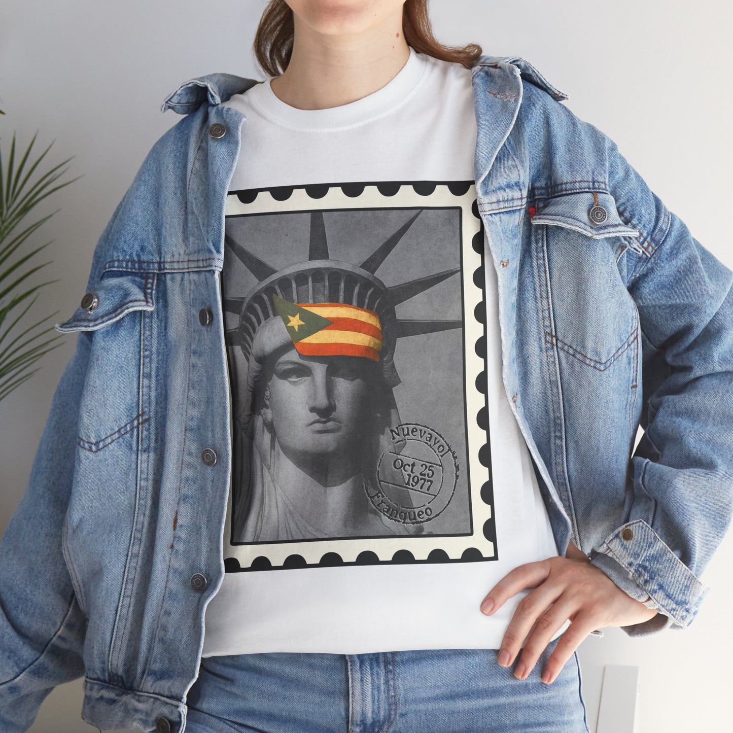 Statue of Liberty Protest Tee — "Liberty Under Protest" Puerto Rican Heritage Shirt