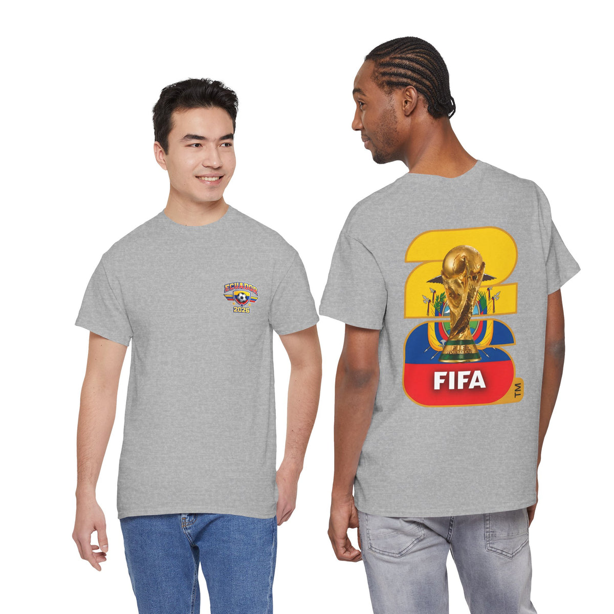Ecuador 2026 FIFA World Cup Fan Edition – Front Crest & Championship Back Graphic T-Shirt