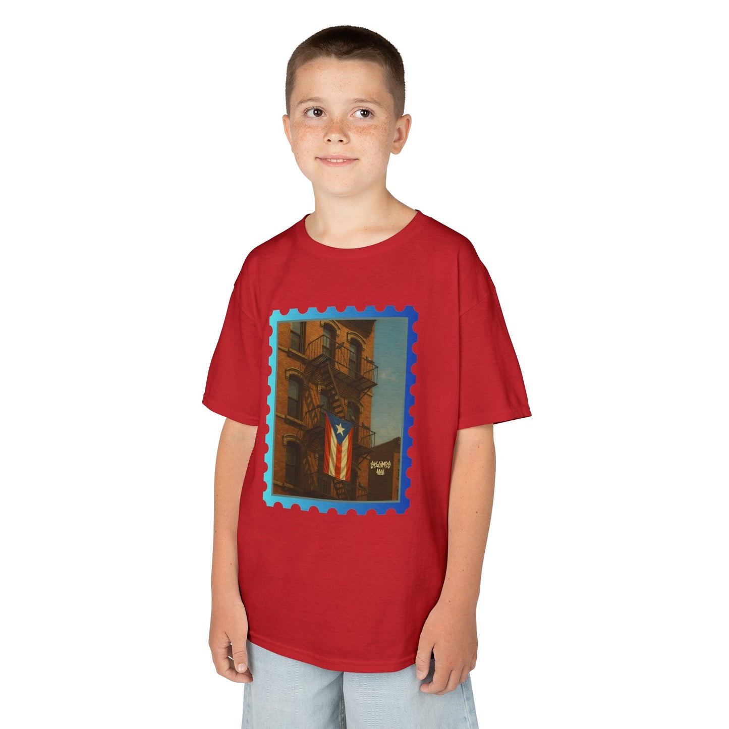 Boricua Barrio Kids T-Shirt โ Puerto Rican Flag NYC Street Art