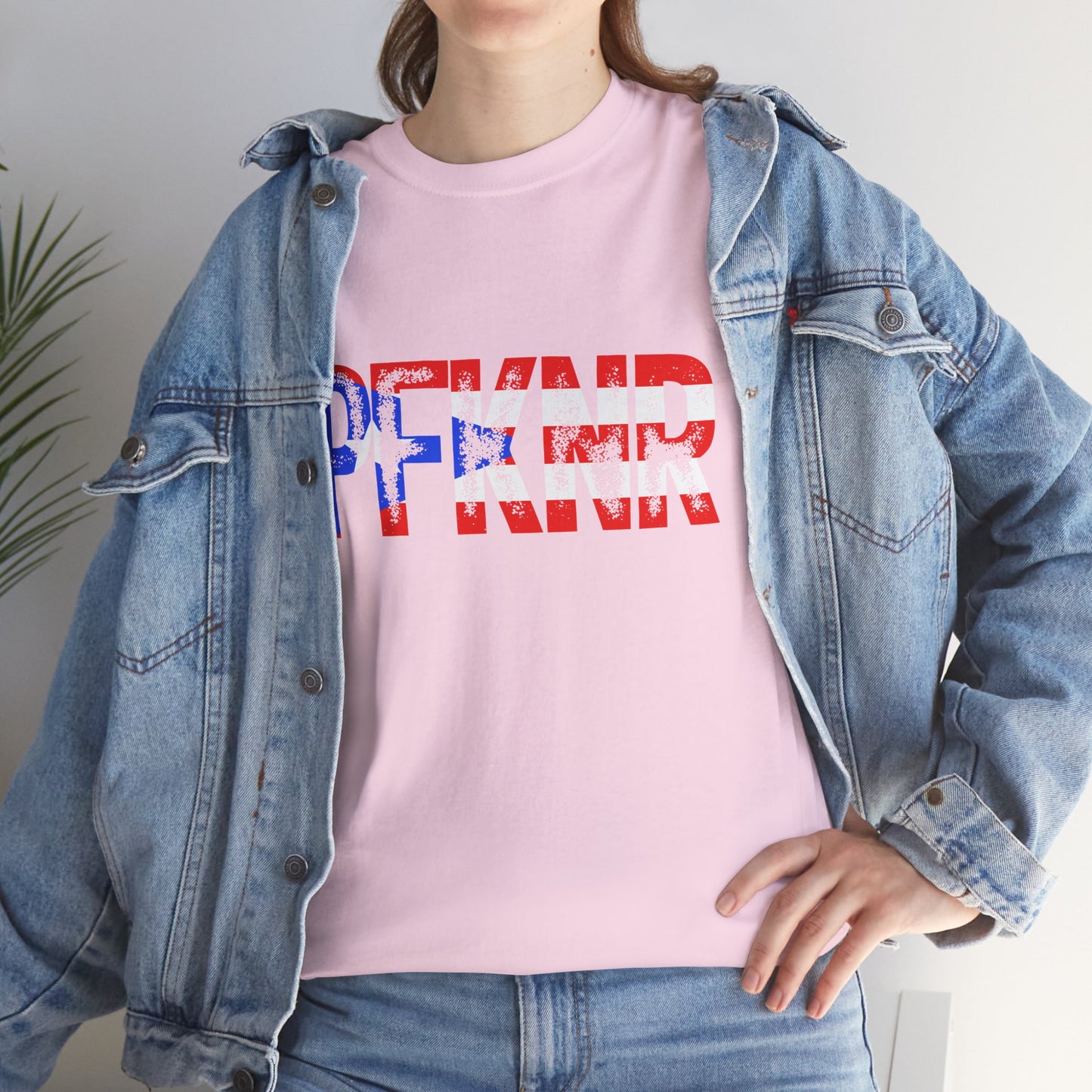Patriotic 'PFW' Flag Graphic T-Shirt — Red White Blue Americana Tee