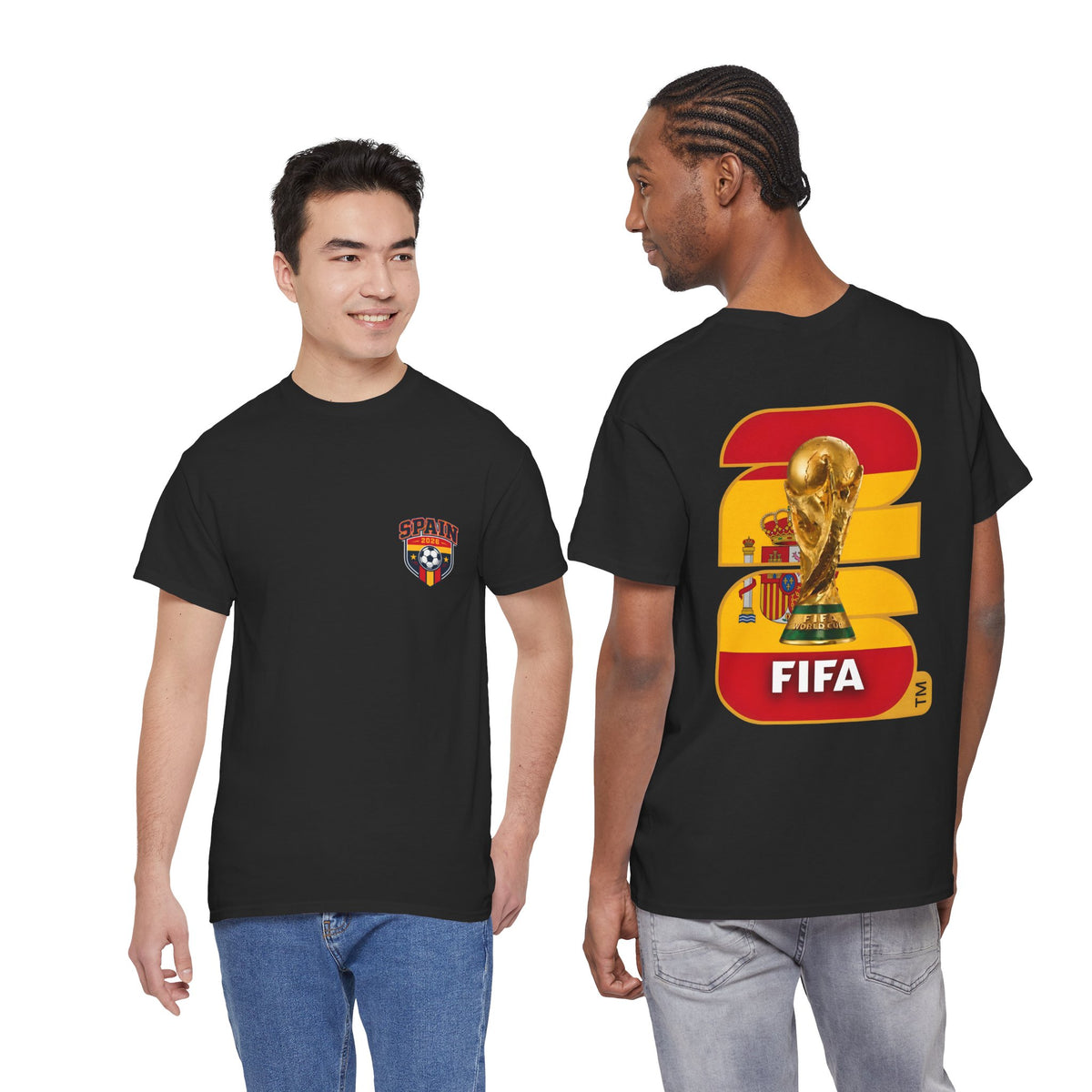 Spain 2026 FIFA World Cup Fan Edition – Front Crest & Championship Back Graphic T-Shirt