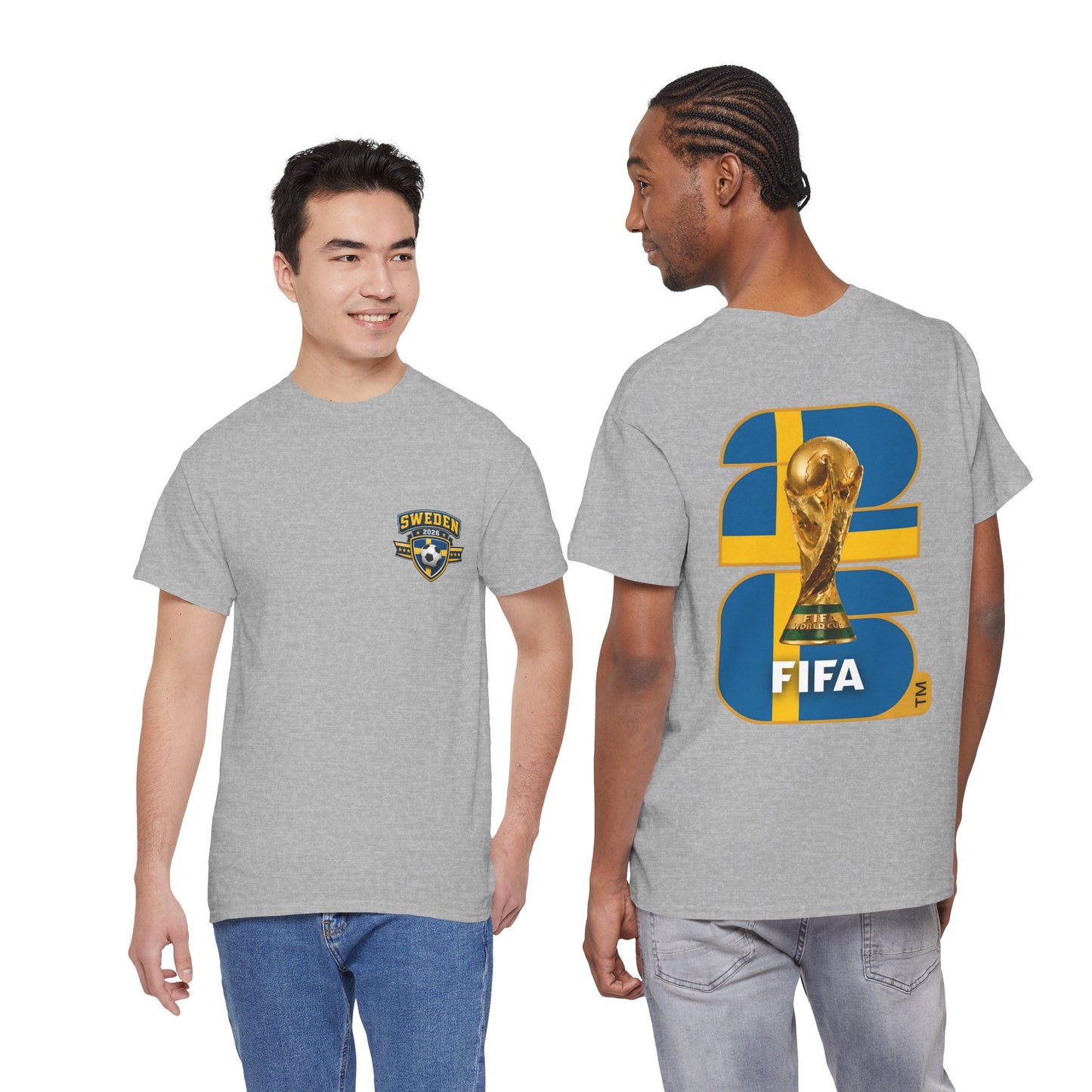 Sweden 2026 FIFA World Cup Fan Edition – Front Crest & Championship Back Graphic T-Shirt
