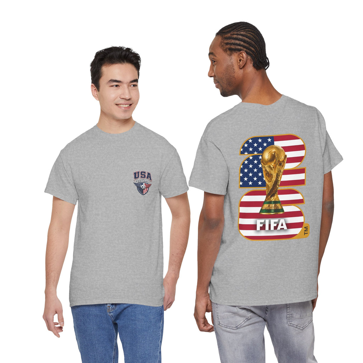 USA 2026 FIFA World Cup Fan Edition – Front Crest & Championship Back Graphic T‑Shirt