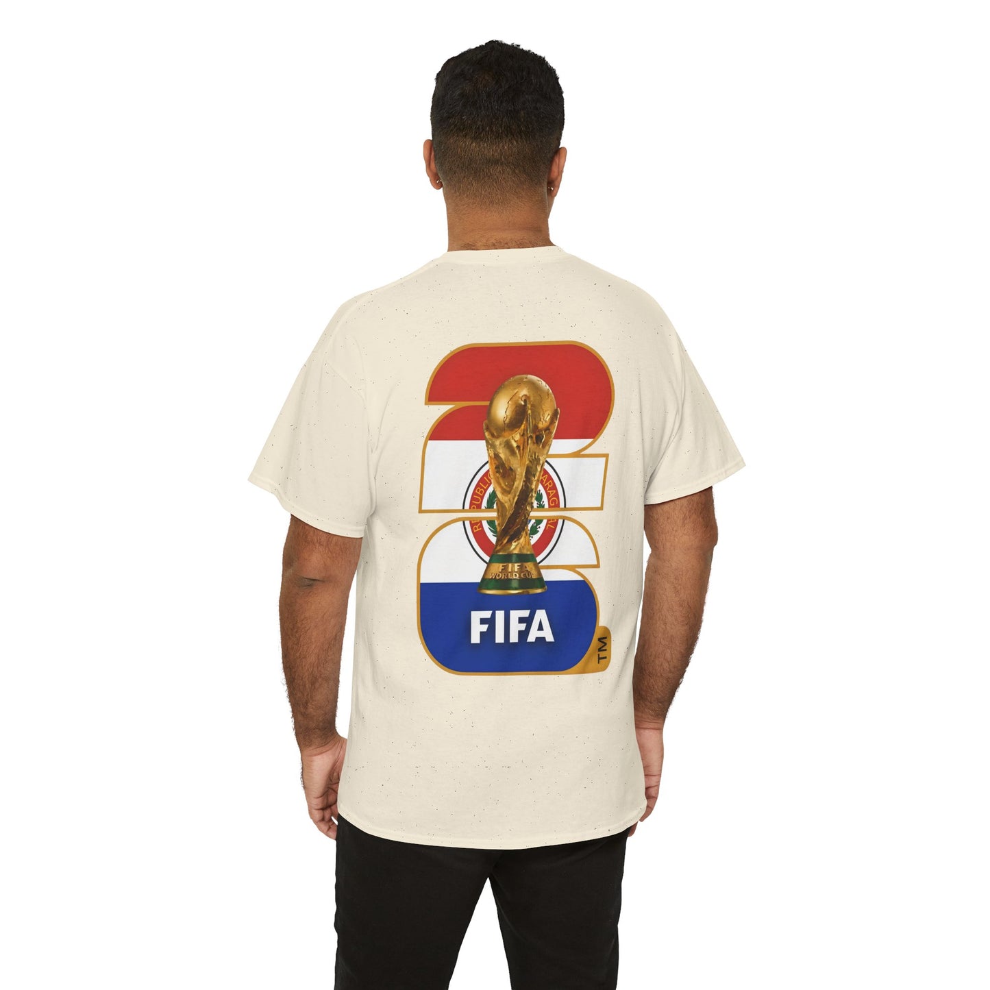 Paraguay 2026 FIFA World Cup Fan Edition – Front Crest & Championship Back Graphic T-Shirt