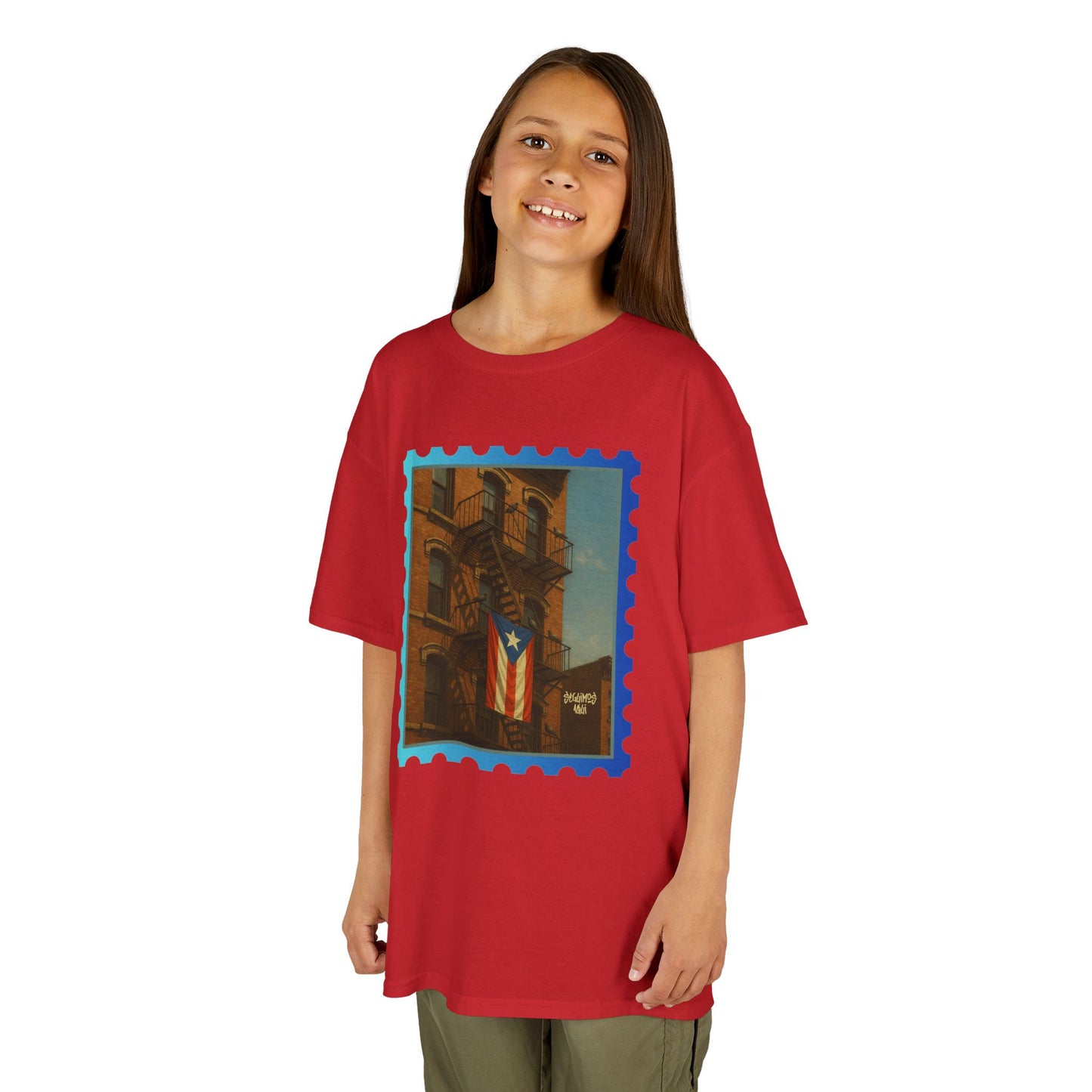 Boricua Barrio Kids T-Shirt – Puerto Rican Flag NYC Street Art