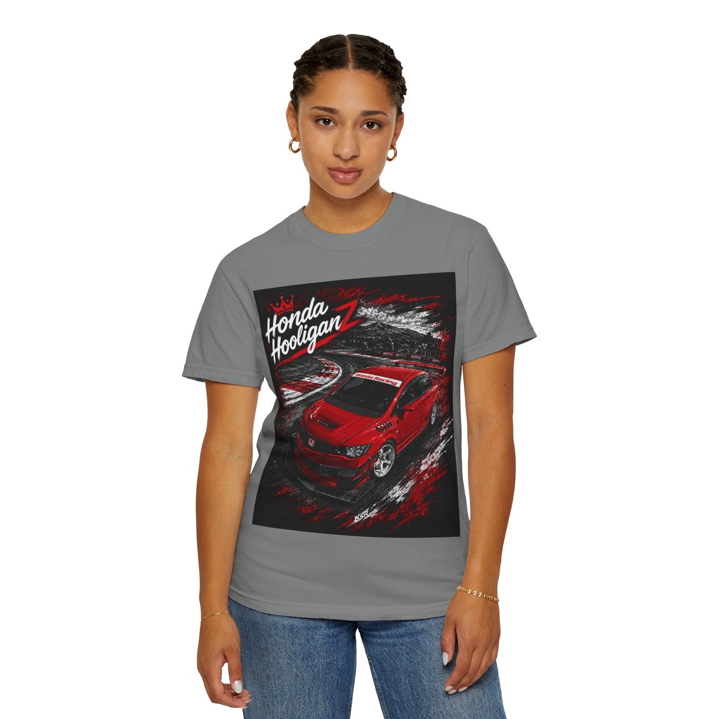 Honda HooliganZ T-Shirt — Red Sports Car Racing Graphic Tee