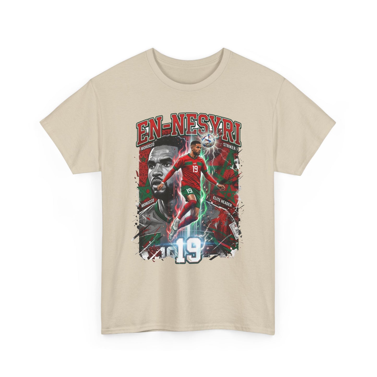En-Nesyri #19 – Atlas Lions Aerial Dominance T‑Shirt