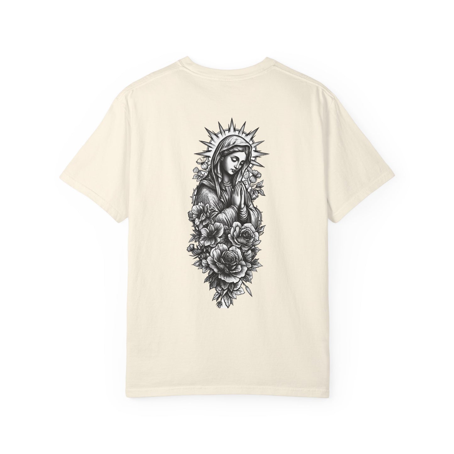 T-Shirt - Vintage Virgin Mary & Roses Graphic Tee