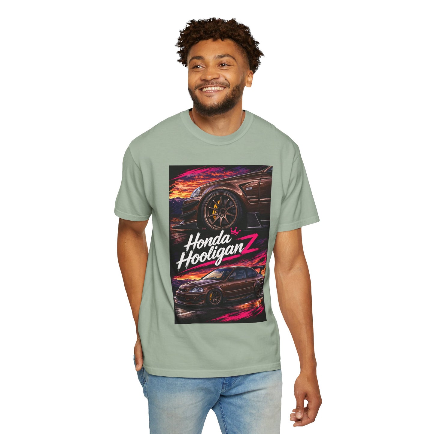 Honda HooliganZ T‑Shirt — Neon Coupe Graphic Tee