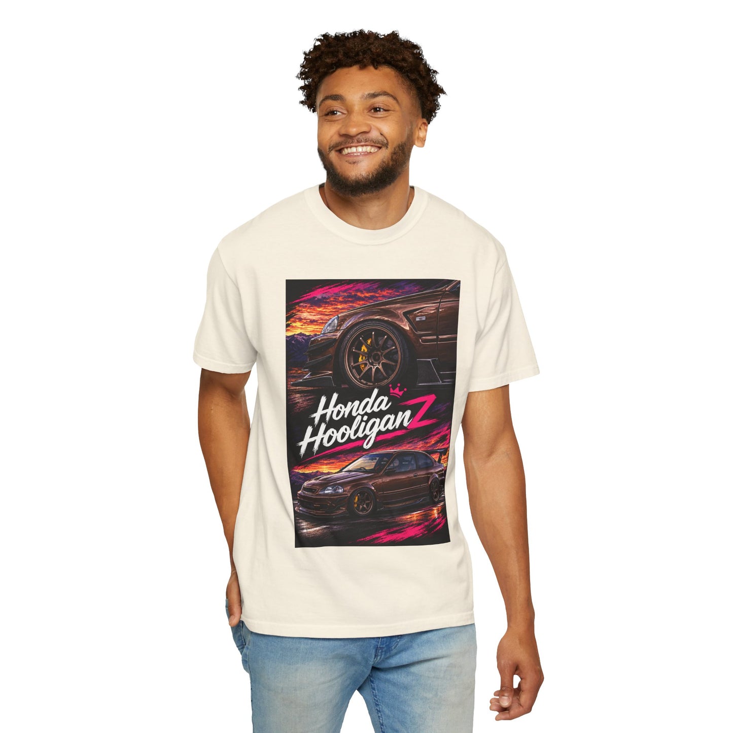 Honda HooliganZ T‑Shirt — Neon Coupe Graphic Tee
