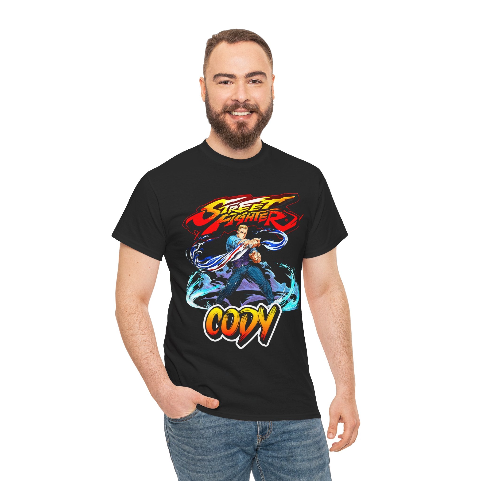 Cody Street Fighter Combat Pose T-shirt