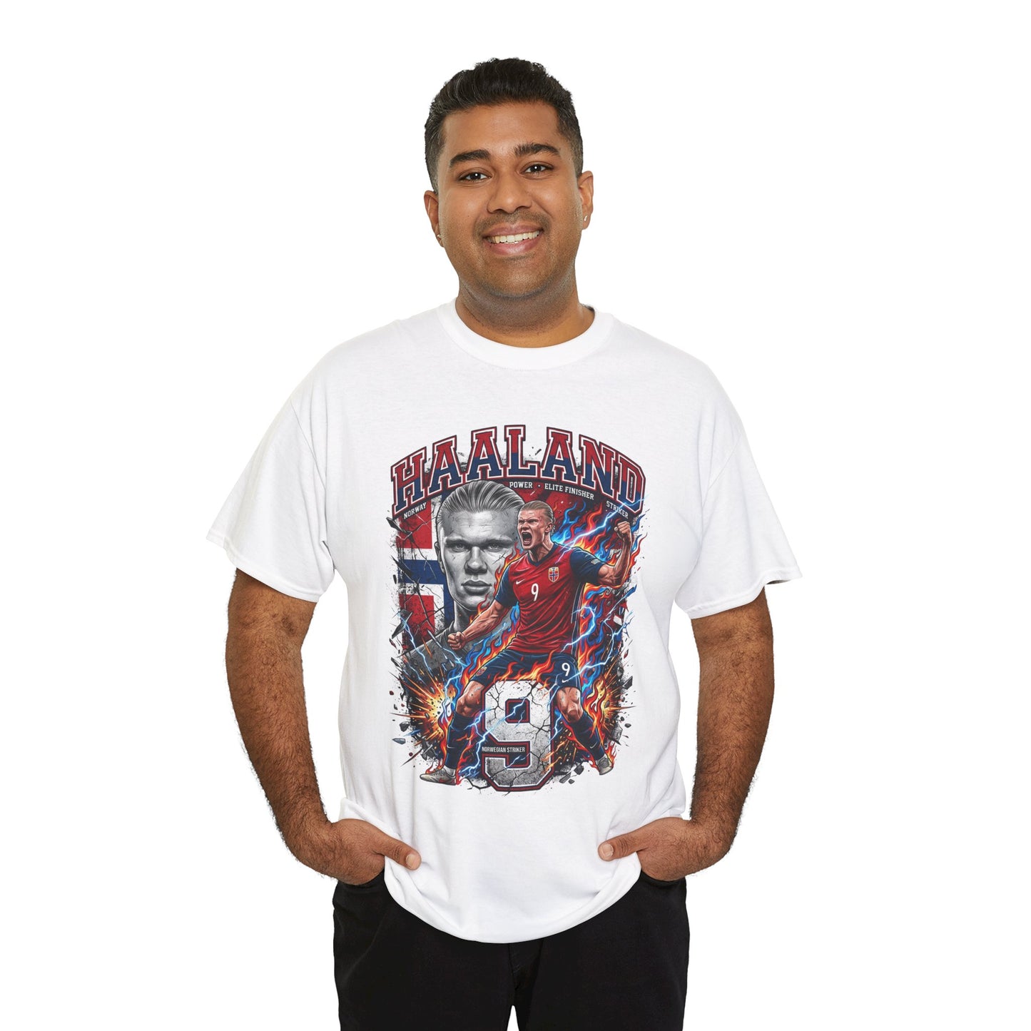 Haaland #9 – Nordic Thunder Striker T-Shirt