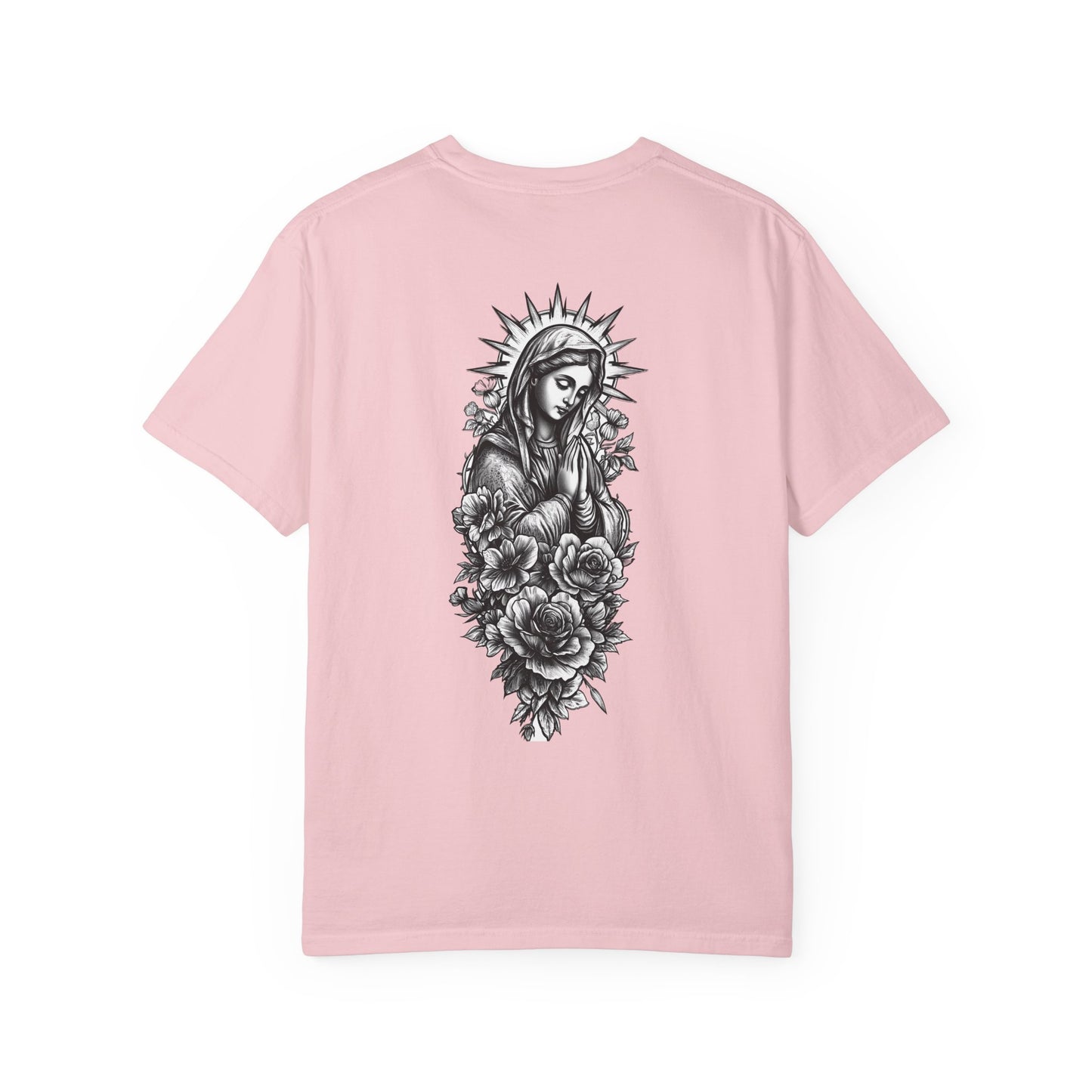 T-Shirt - Vintage Virgin Mary & Roses Graphic Tee