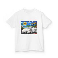 Kids Racing Car T‑Shirt — 'Little Racers' White NSX Graphic Tee
