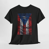 Puerto Rico Town Map Tee — "De Aquí, De Todos Lados" Typography Tribute