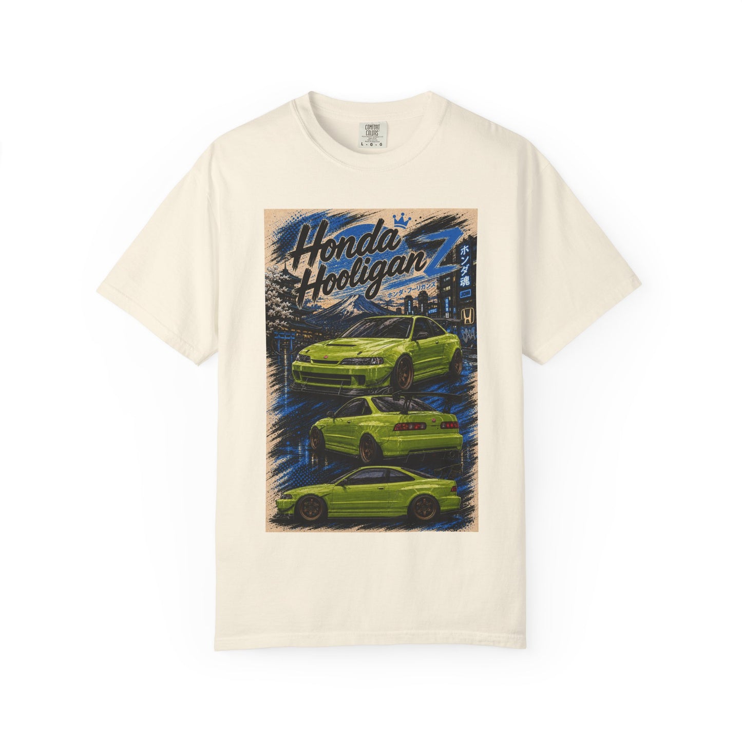 Honda HooliganZ T-Shirt — Vintage Green Sports Car Graphic Tee