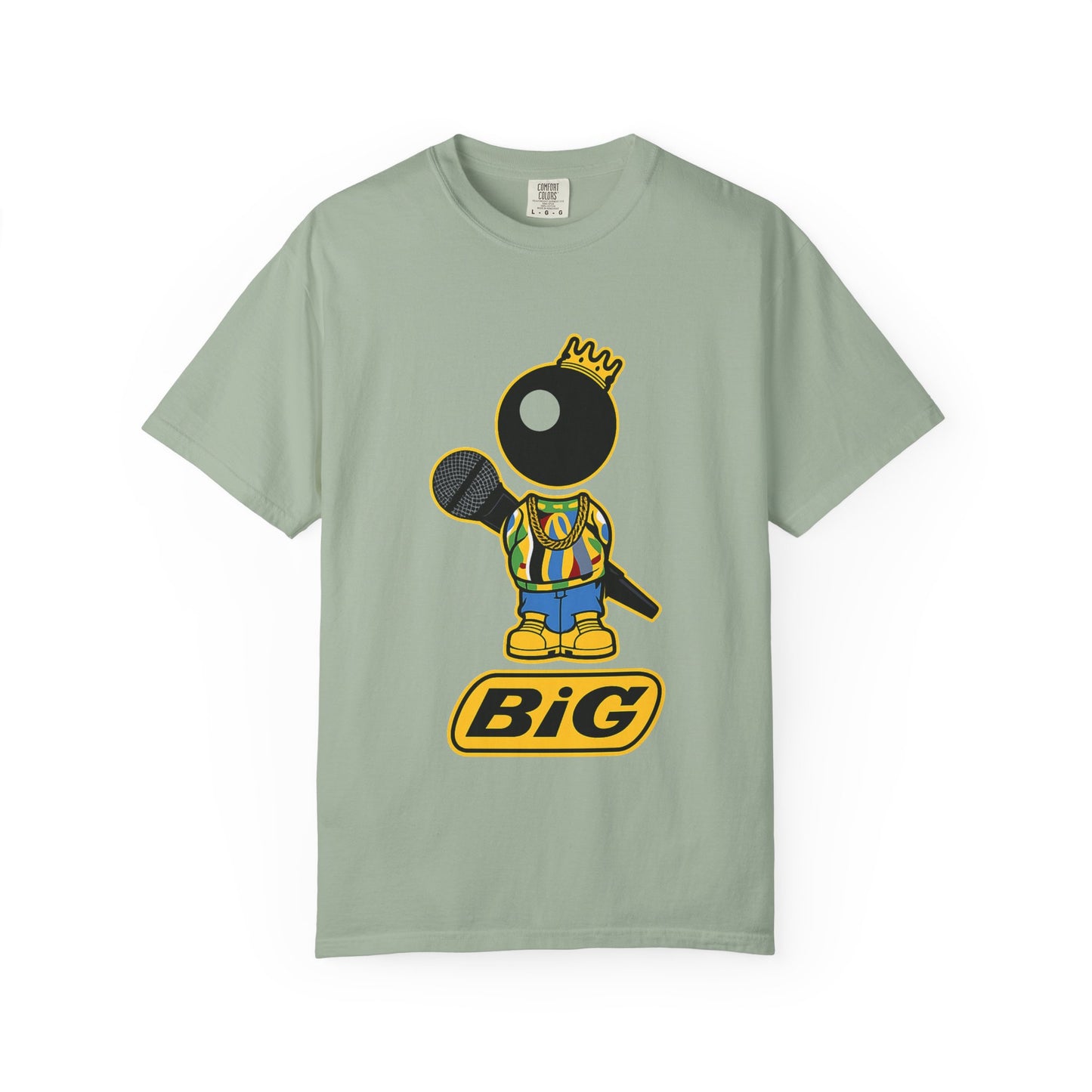 BiG Hip-Hop Icon Cartoon T-Shirt | Retro 90s Rap Inspired Streetwear Design