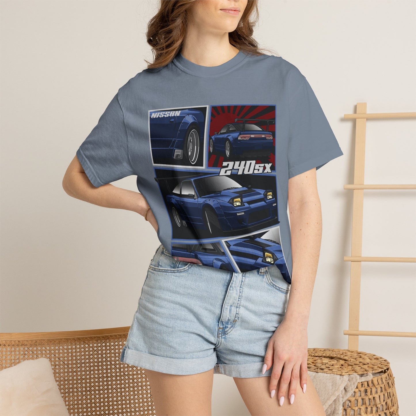 Nissan 240SX Comic Book Style IllustrationT-shirt