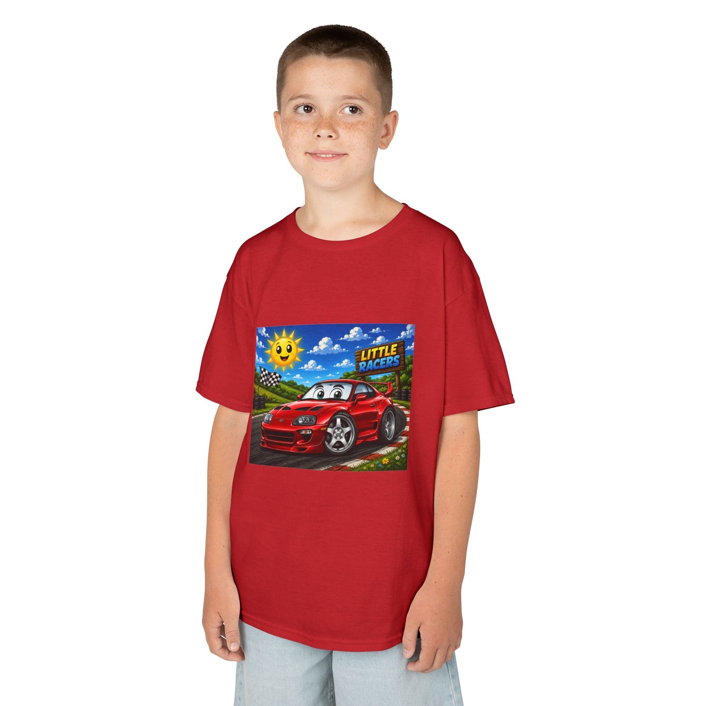 Kids Race Car Tee – 'Little Racer' Red Supra Kid's T‑Shirt