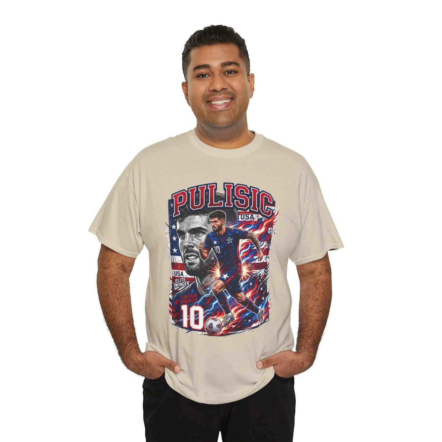 Pulisic #10 – Captain America’s Fire T-Shirt