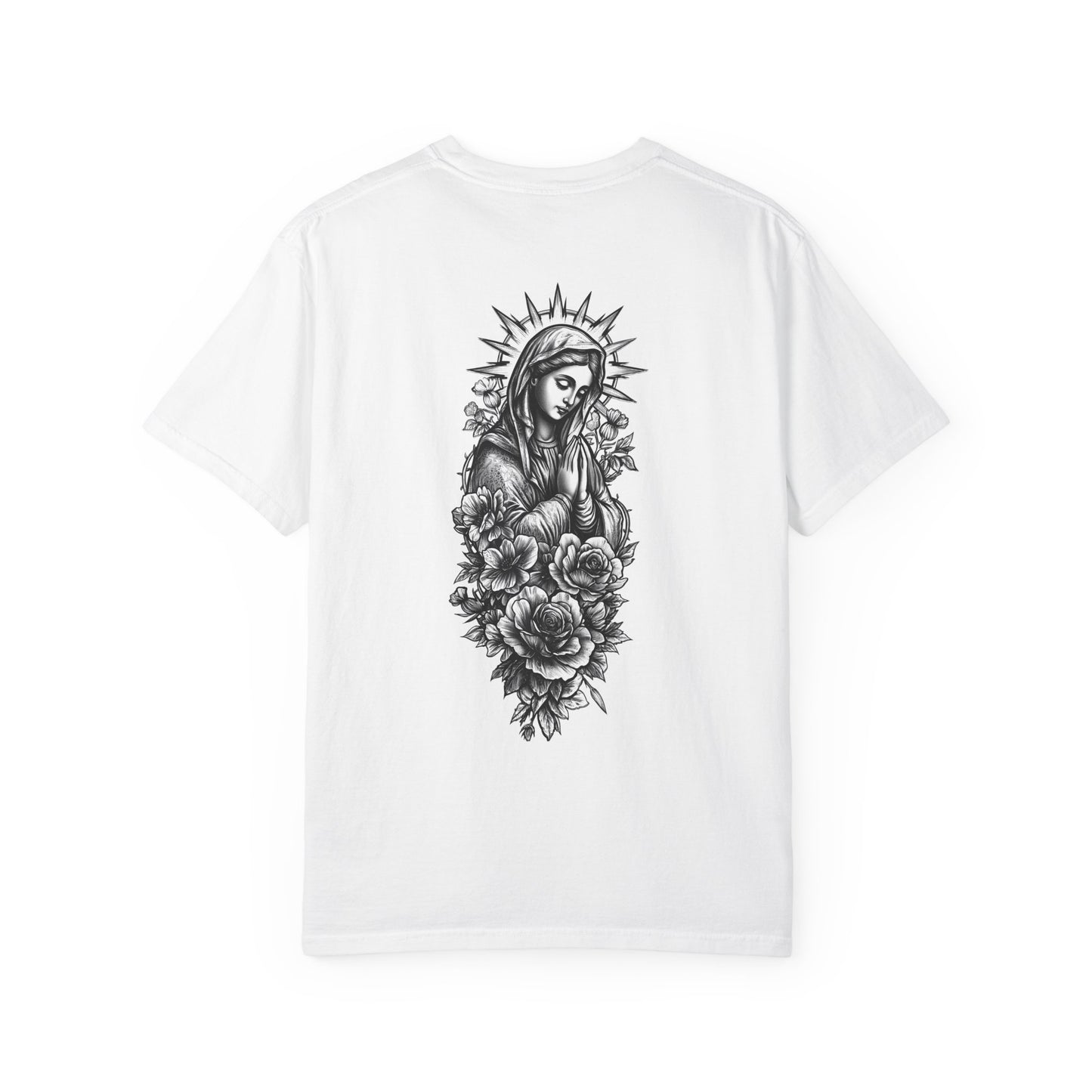 T-Shirt - Vintage Virgin Mary & Roses Graphic Tee