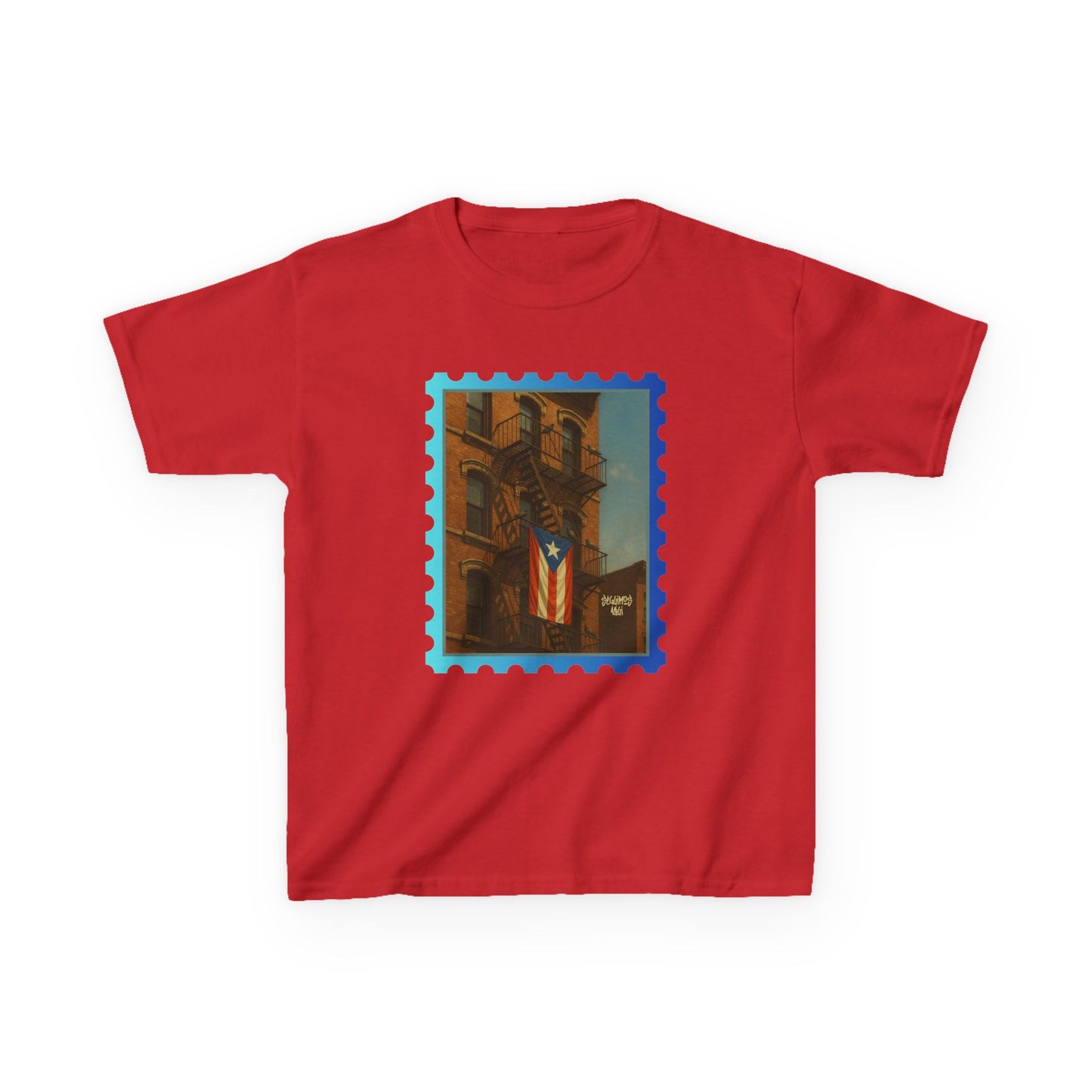 Boricua Barrio Kids T-Shirt – Puerto Rican Flag NYC Street Art