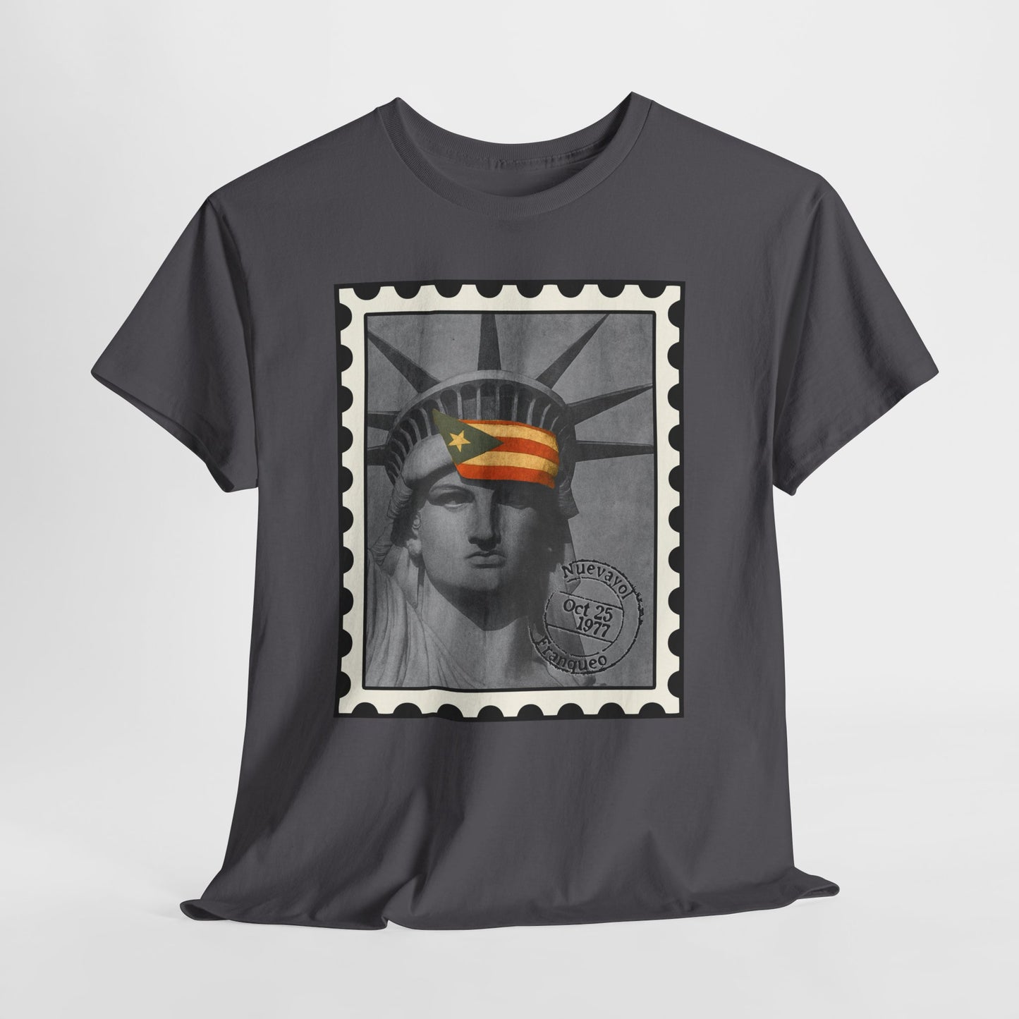 Statue of Liberty Protest Tee — "Liberty Under Protest" Puerto Rican Heritage Shirt
