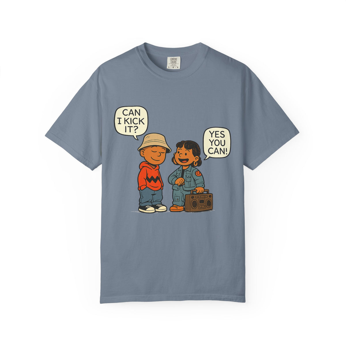 Can I Kick It? Hip-Hop Cartoon Tribute T-Shirt | 90s Old School Rap Inspired Design