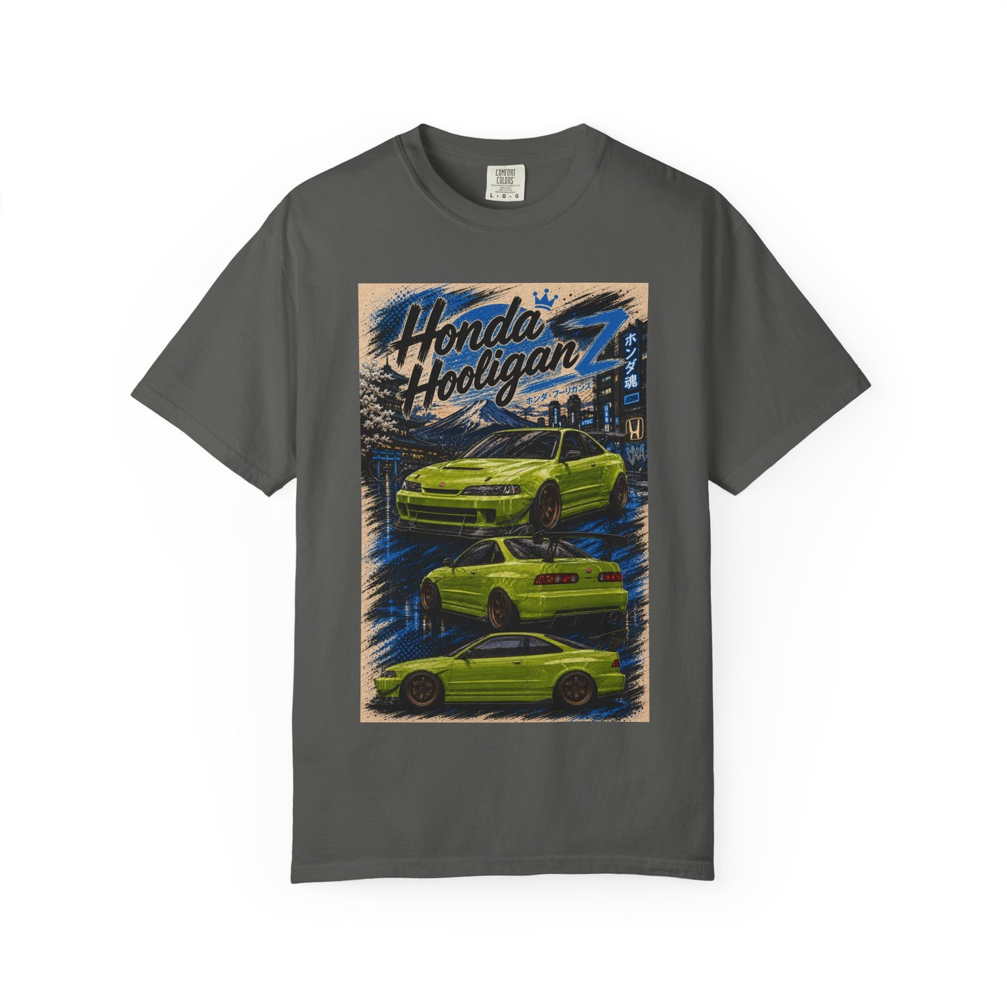 Honda HooliganZ T-Shirt — Vintage Green Sports Car Graphic Tee