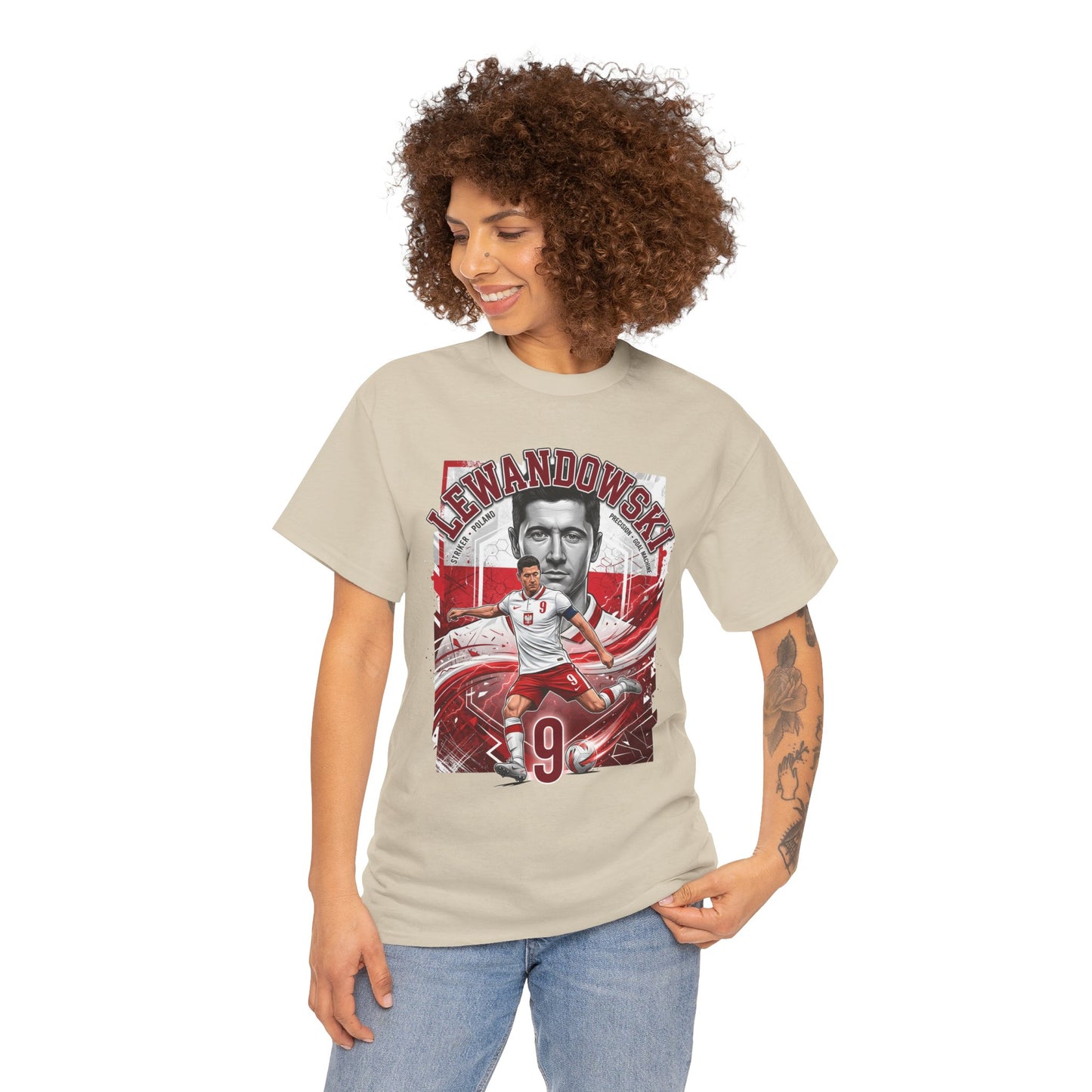 Lewandowski #9 – Poland Goal Machine T-Shirt