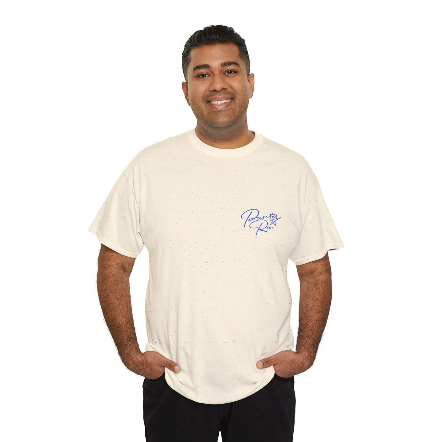Puerto Rico Streets Tee — Handwritten Logo & Old San Juan Back Illustration