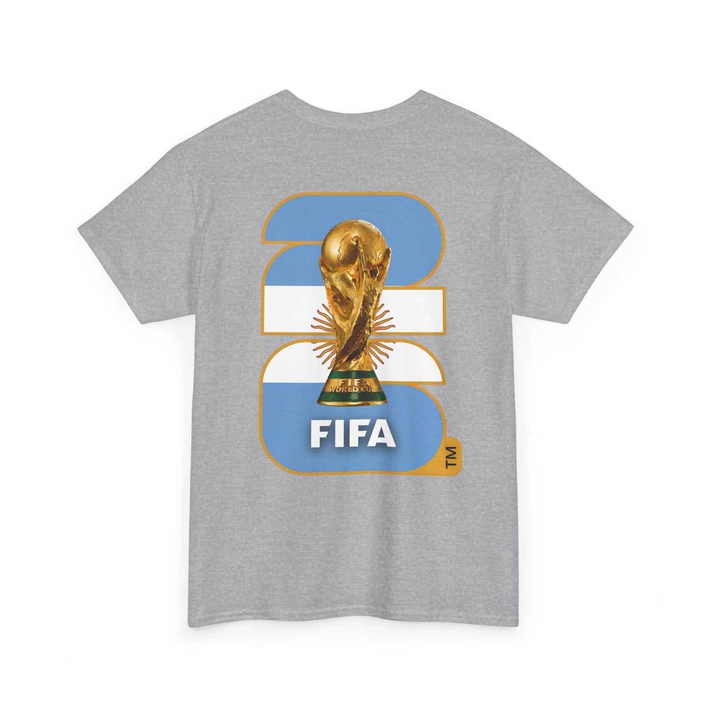 Argentina 2026 FIFA World Cup Fan Edition – Front Crest & Championship Back Graphic T-Shirt