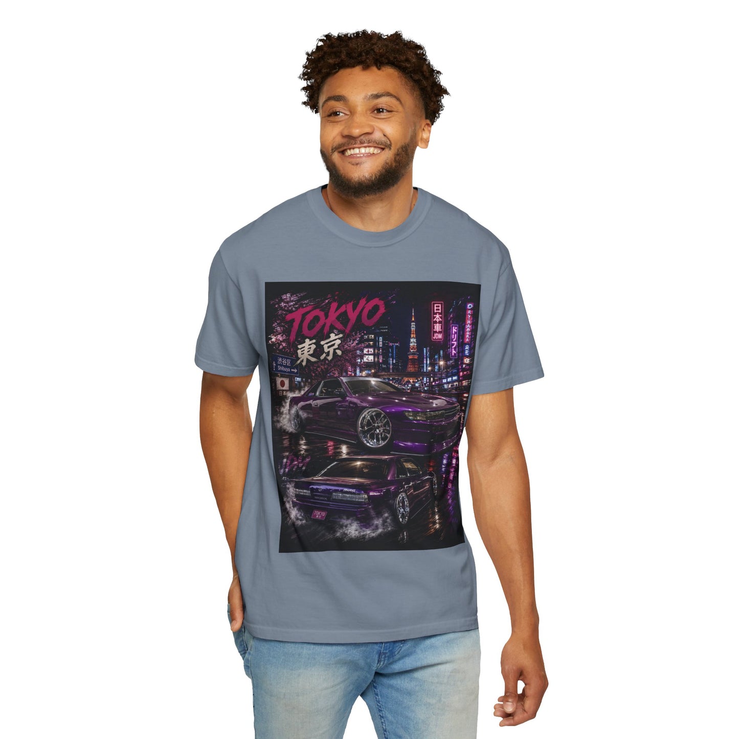 Tokyo Nightstreet Car T-Shirt — Neon JDM Retro Racing Tee