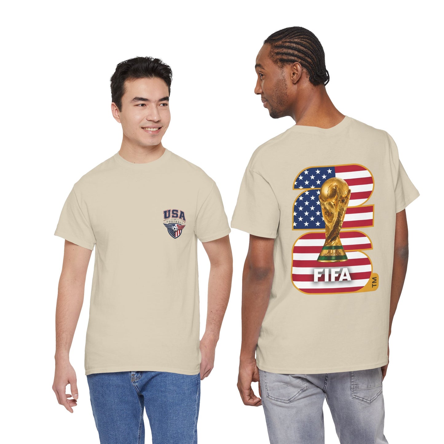 USA 2026 FIFA World Cup Fan Edition – Front Crest & Championship Back Graphic T‑Shirt