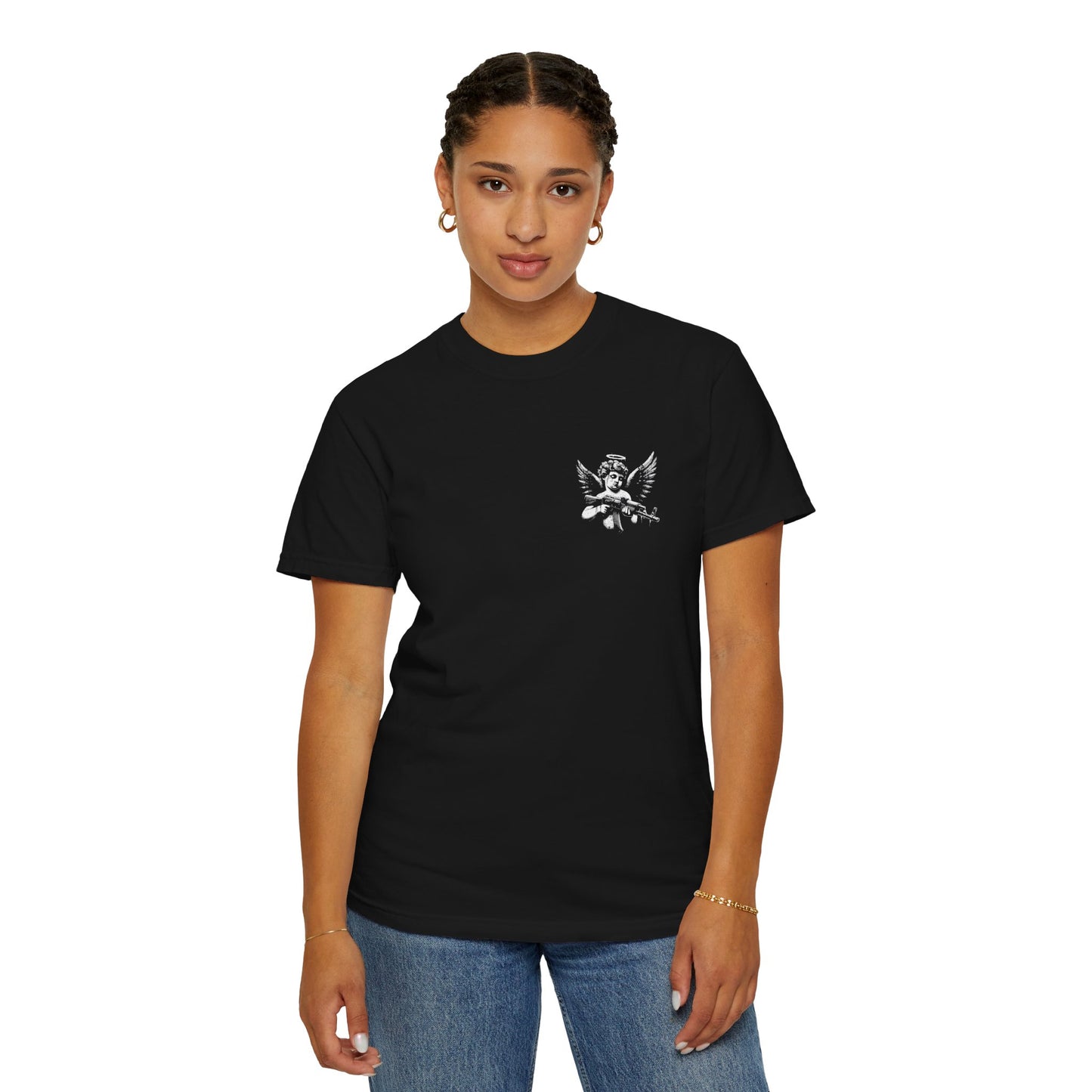 Funny Graphic T-Shirt — "The Devil Whispered I'm Coming For You... I Whispered Back 'That's Gay'"