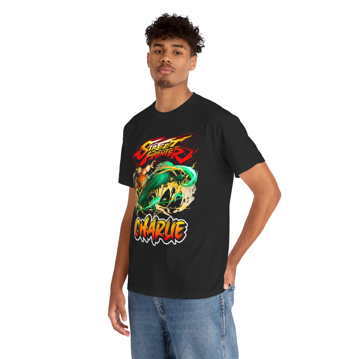 Street Fighter Charlie Dynamic Combat Artwork T-shirt