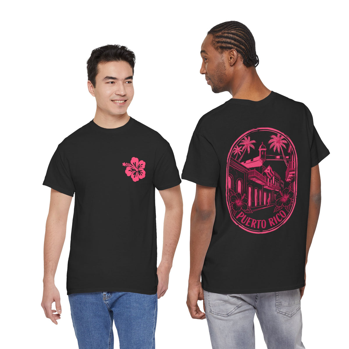 Puerto Rico Hibiscus T-Shirt — Vintage San Juan Beach Tee