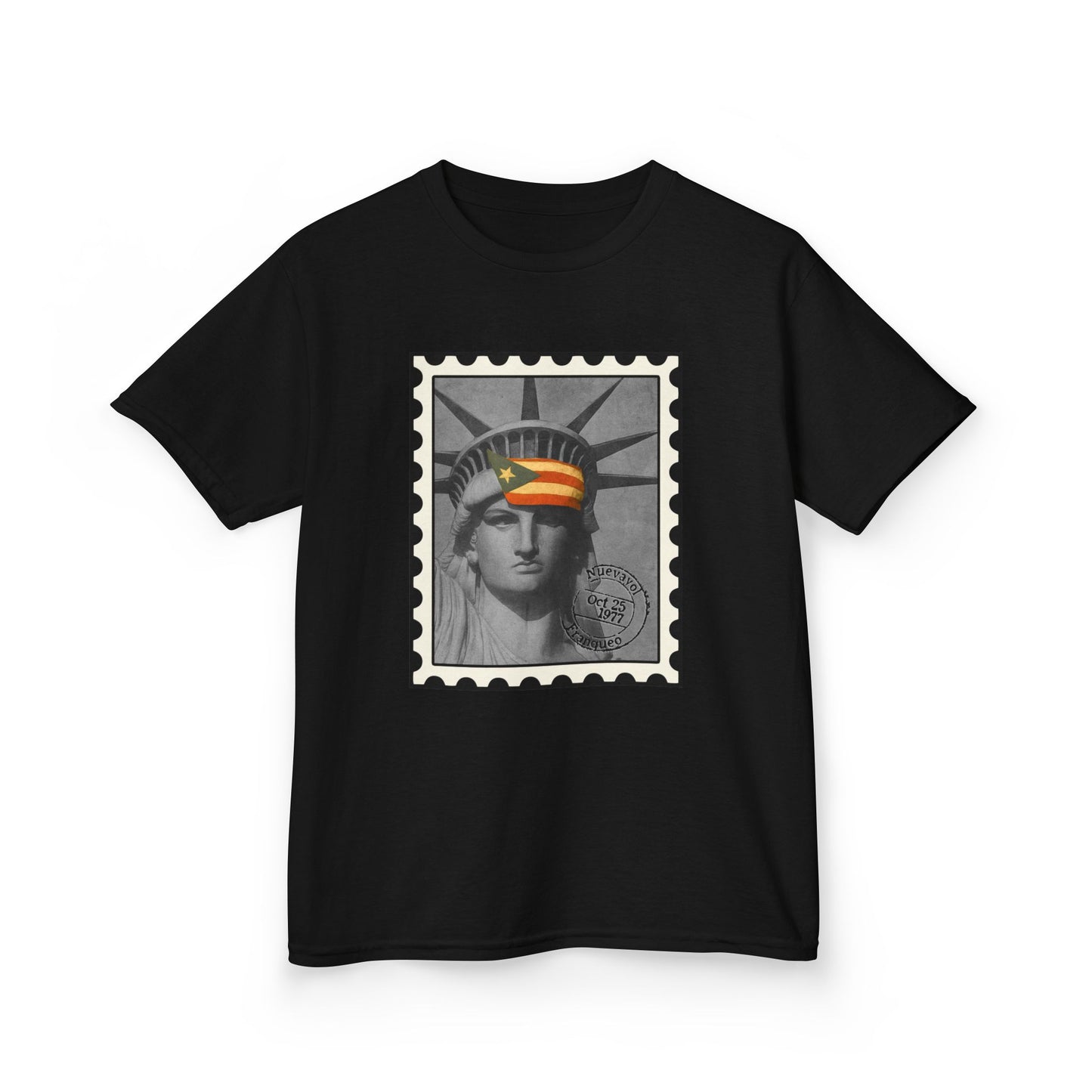 Puerto Rico Liberty Stamp Kids T-Shirt – Boricua Pride Design