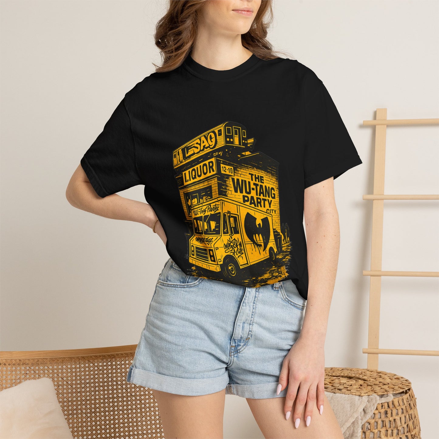 Wu-Tang Party Van Street Art T-Shirt | Hip-Hop Graffiti Liquor Store Urban Graphic Tee