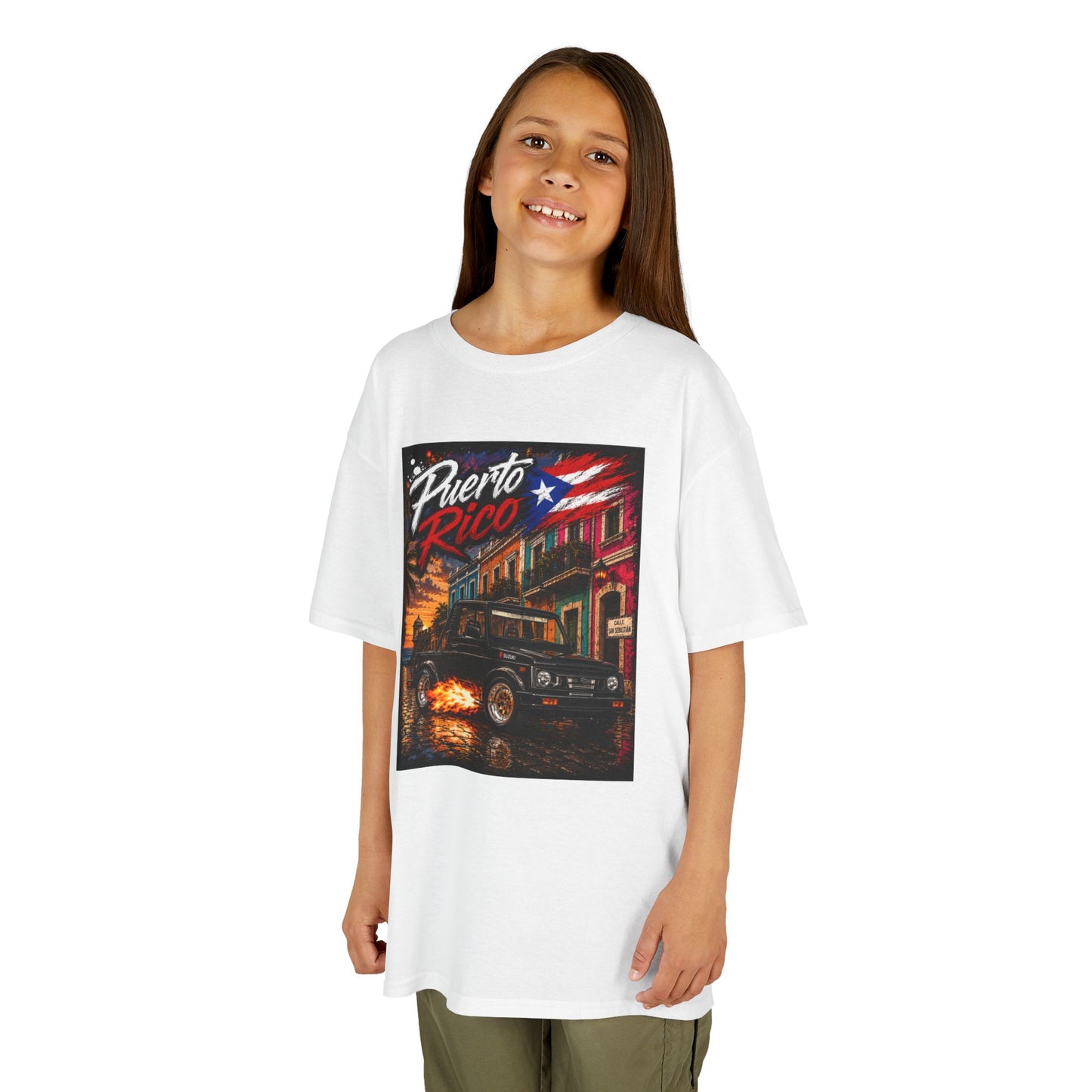 Kids T-Shirt — Puerto Rico Retro Night Street Scene Tee