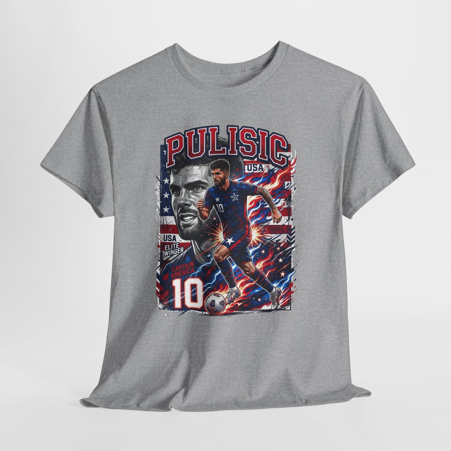 Pulisic #10 – Captain America’s Fire T-Shirt
