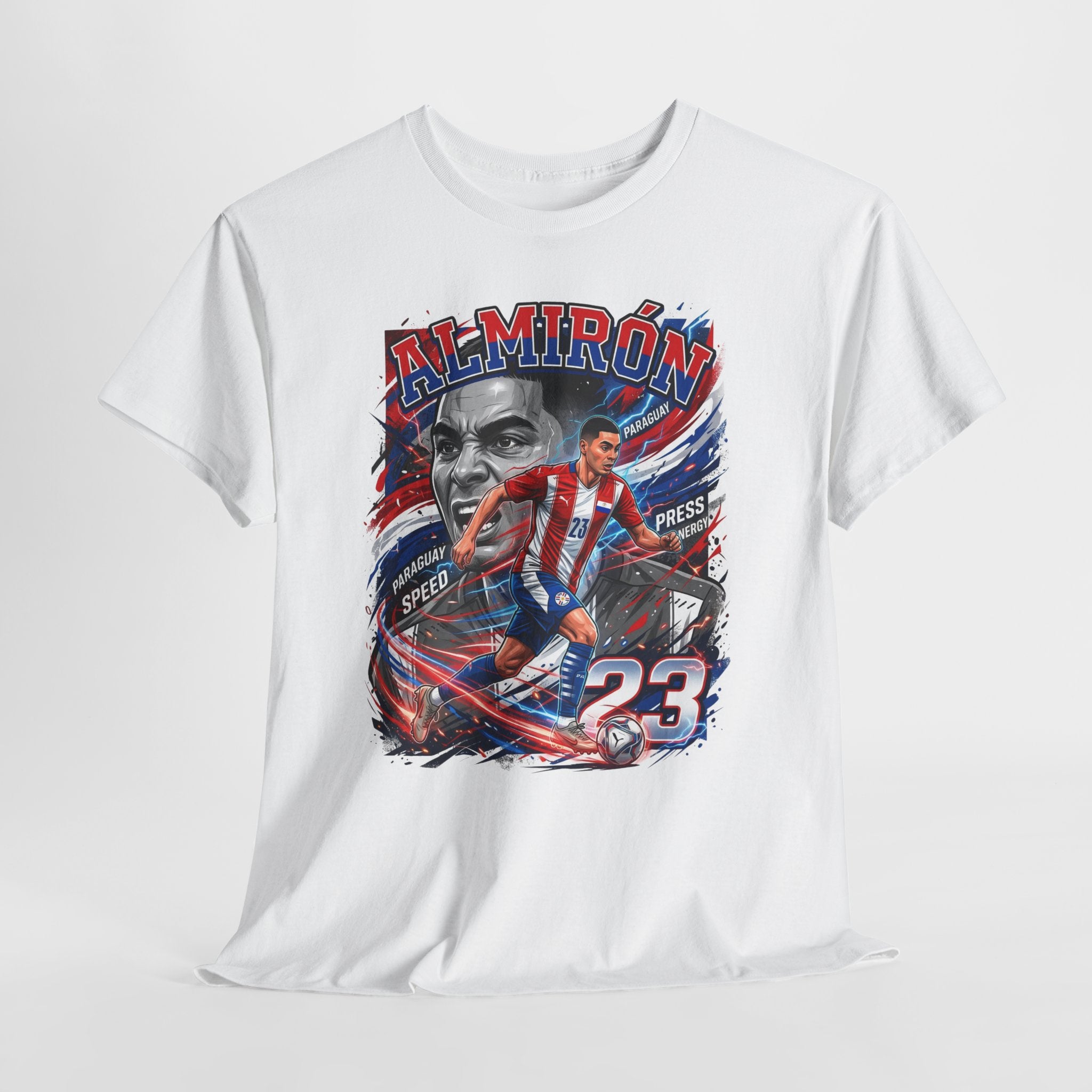Almirón #23 – Paraguay Speed & Press T-Shirt